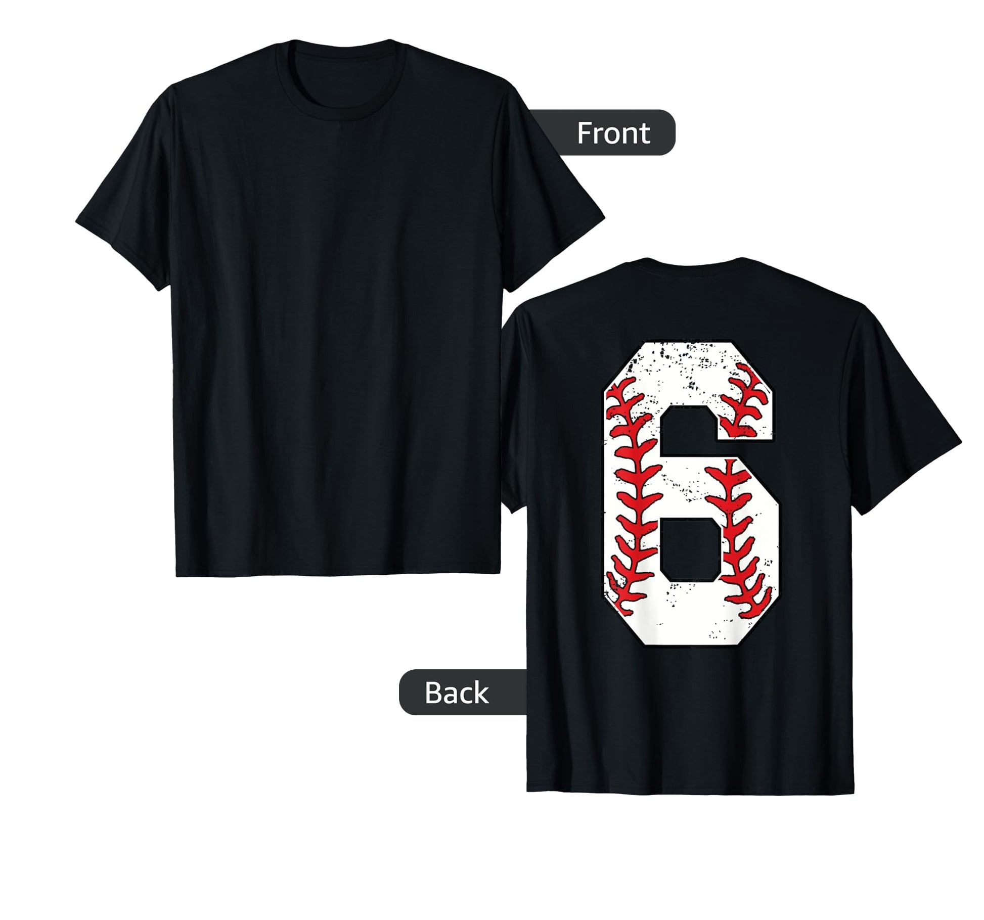 Number 6 Baseball Jersey Number 6 T-Shirt - Casual Everyday Wear Men Women - T-Shirt, Sweatshirt, Hoodie