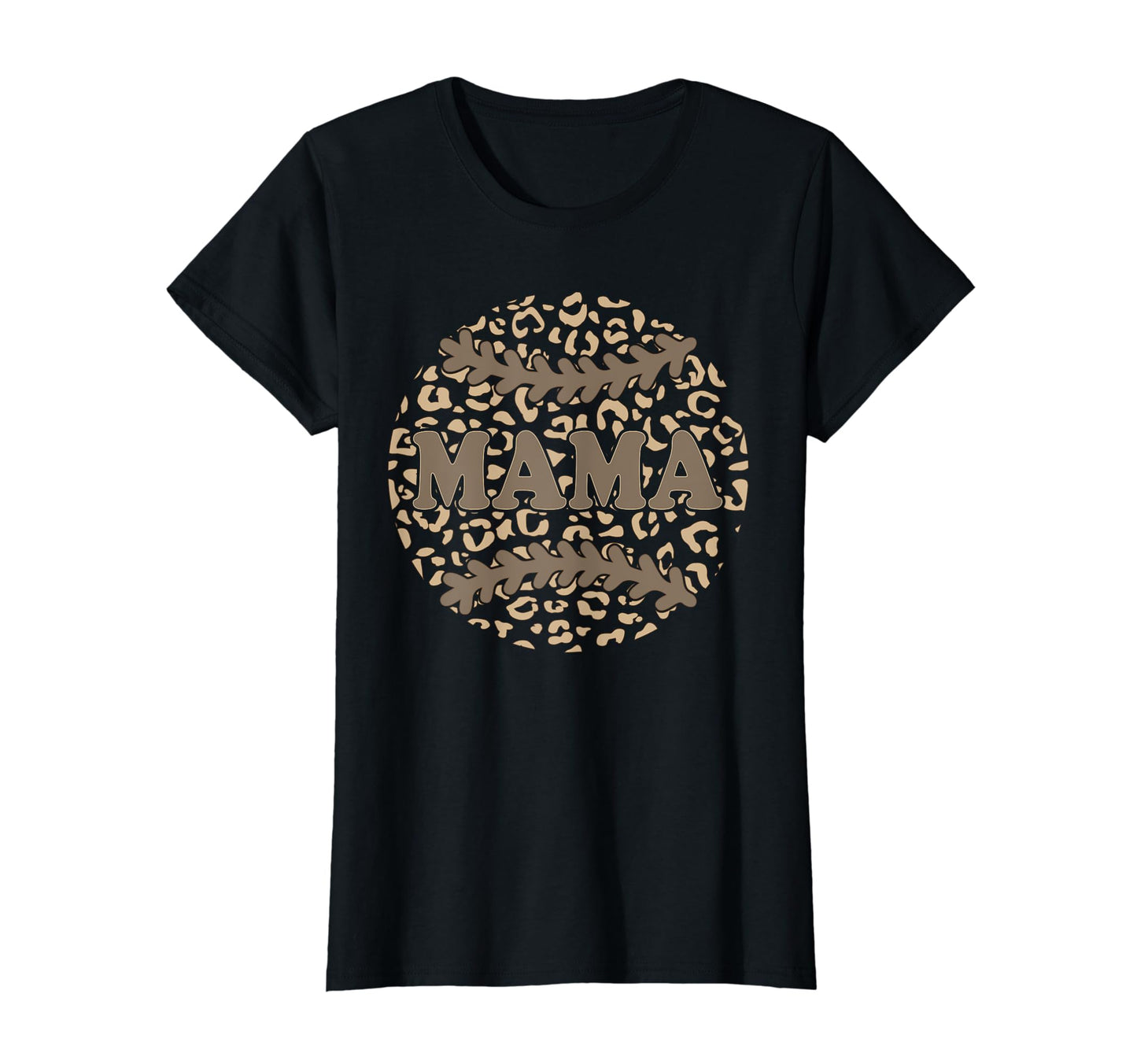Leopard Baseball Mama Sport Mom Ball Mom T-Shirt - Streetwear Style Unisex - T-Shirt, Sweatshirt, Hoodie