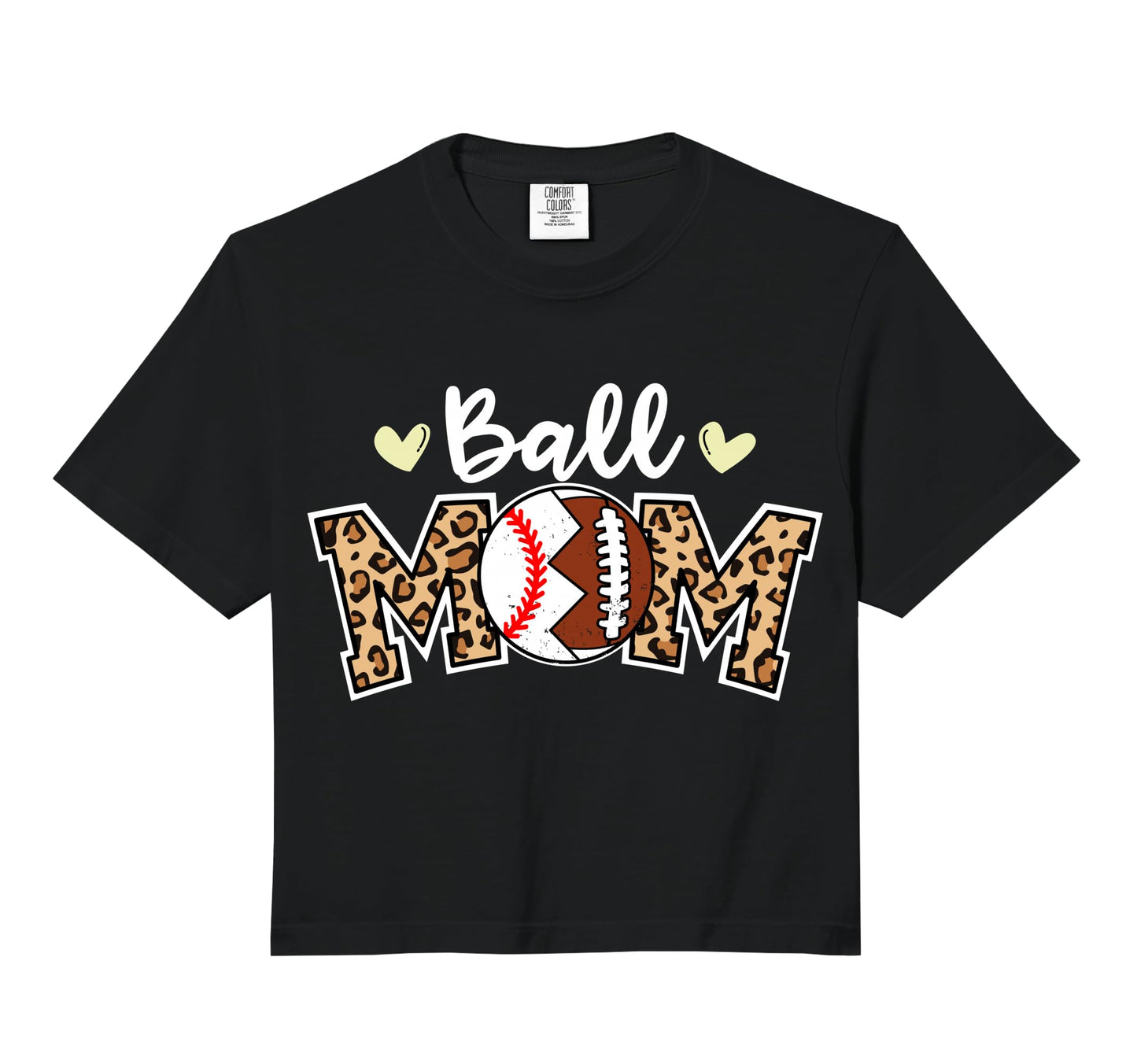 Ball Mom Leopard Funny Football Sweatshirt - Fun Novelty Design for Adults - T-Shirt, Sweatshirt, Hoodie