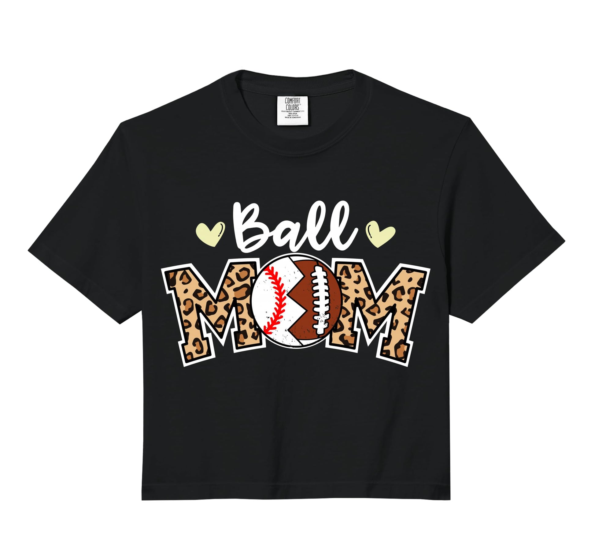 Ball Mom Leopard Funny Football Sweatshirt - Fun Novelty Design for Adults - T-Shirt, Sweatshirt, Hoodie