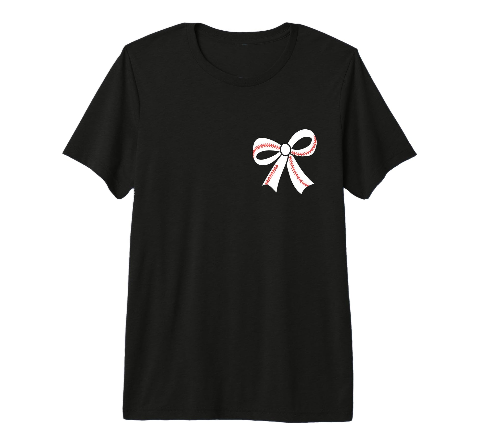 Baseball Bow Baseball Mom Mama Tri T-Shirt - Fun Novelty Design Unisex - T-Shirt, Sweatshirt, Hoodie