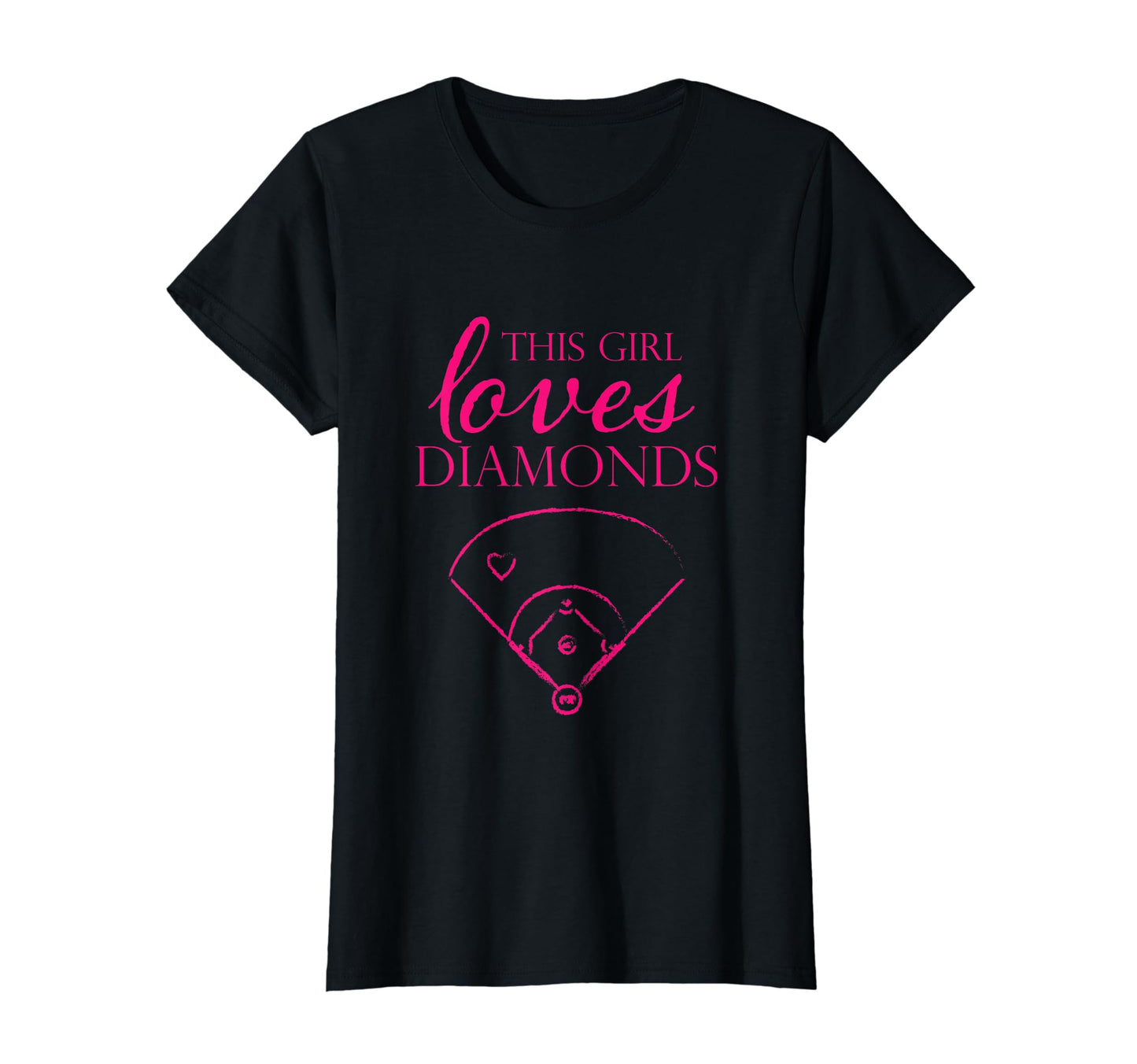 Baseball Softball This Loves Diamonds T-Shirt - Unique Graphic Unisex - T-Shirt, Sweatshirt, Hoodie