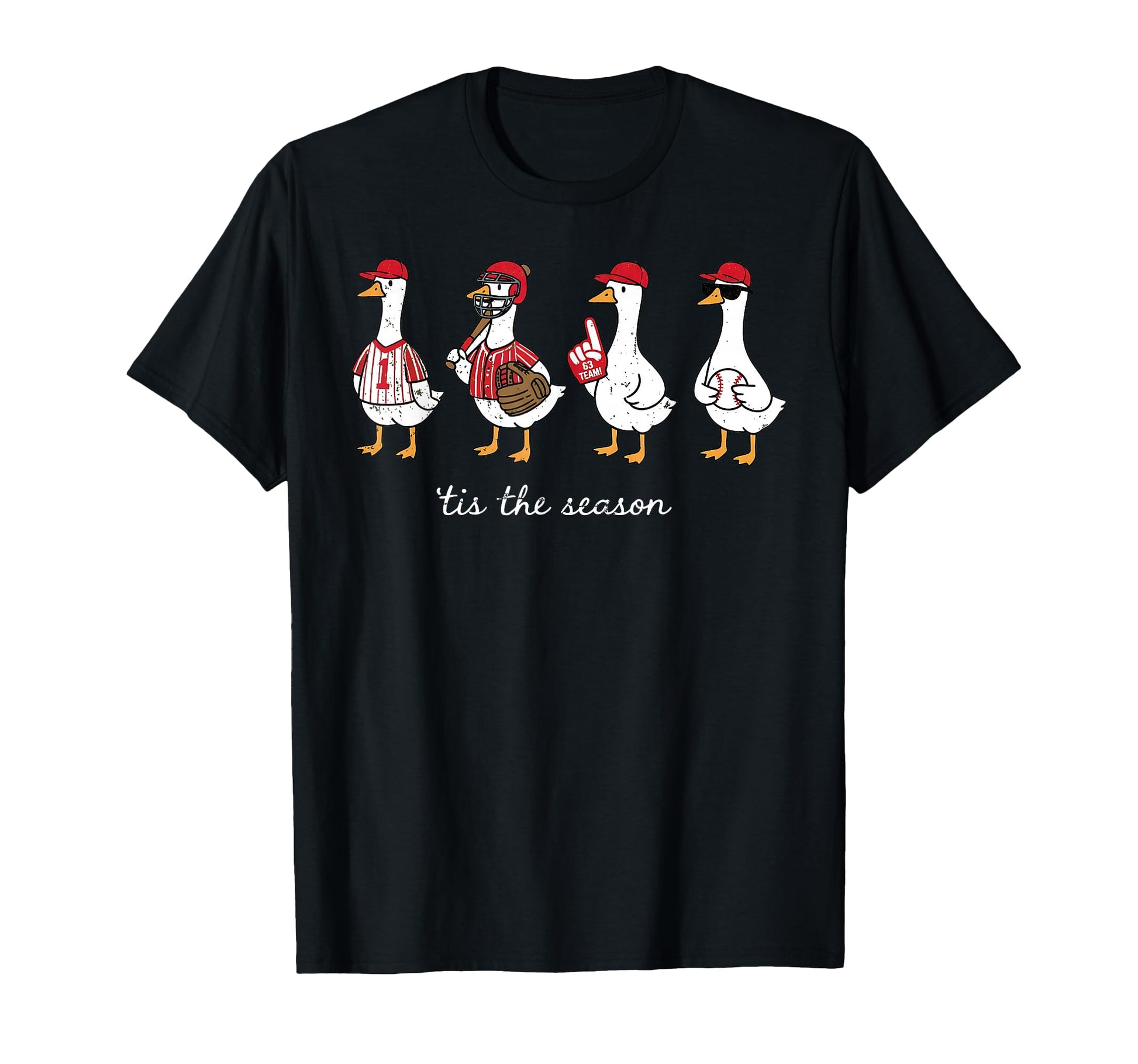 Tis Season Goose Baseball Funny Sports T-Shirt - Trendy Graphic for Adults - T-Shirt, Sweatshirt, Hoodie