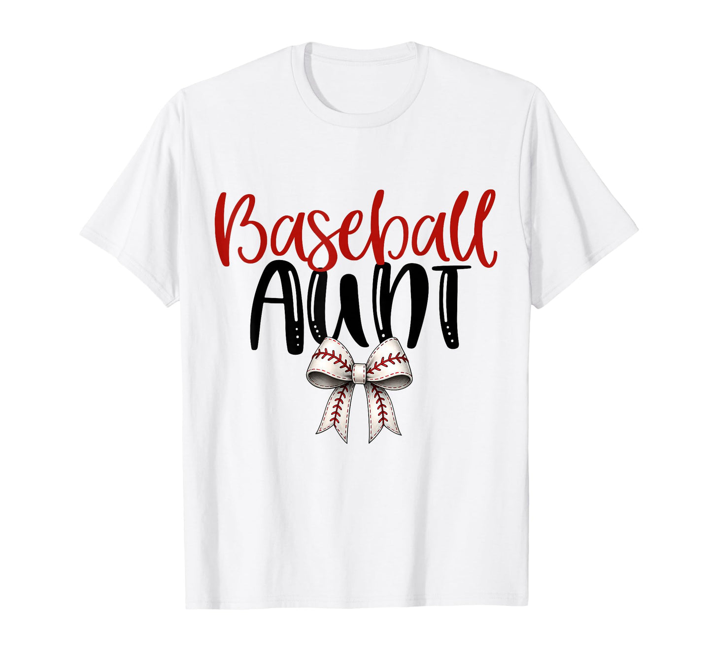 Baseball Aunt Coquette Bow Game Day T-Shirt - Streetwear Style for Adults - T-Shirt, Sweatshirt, Hoodie