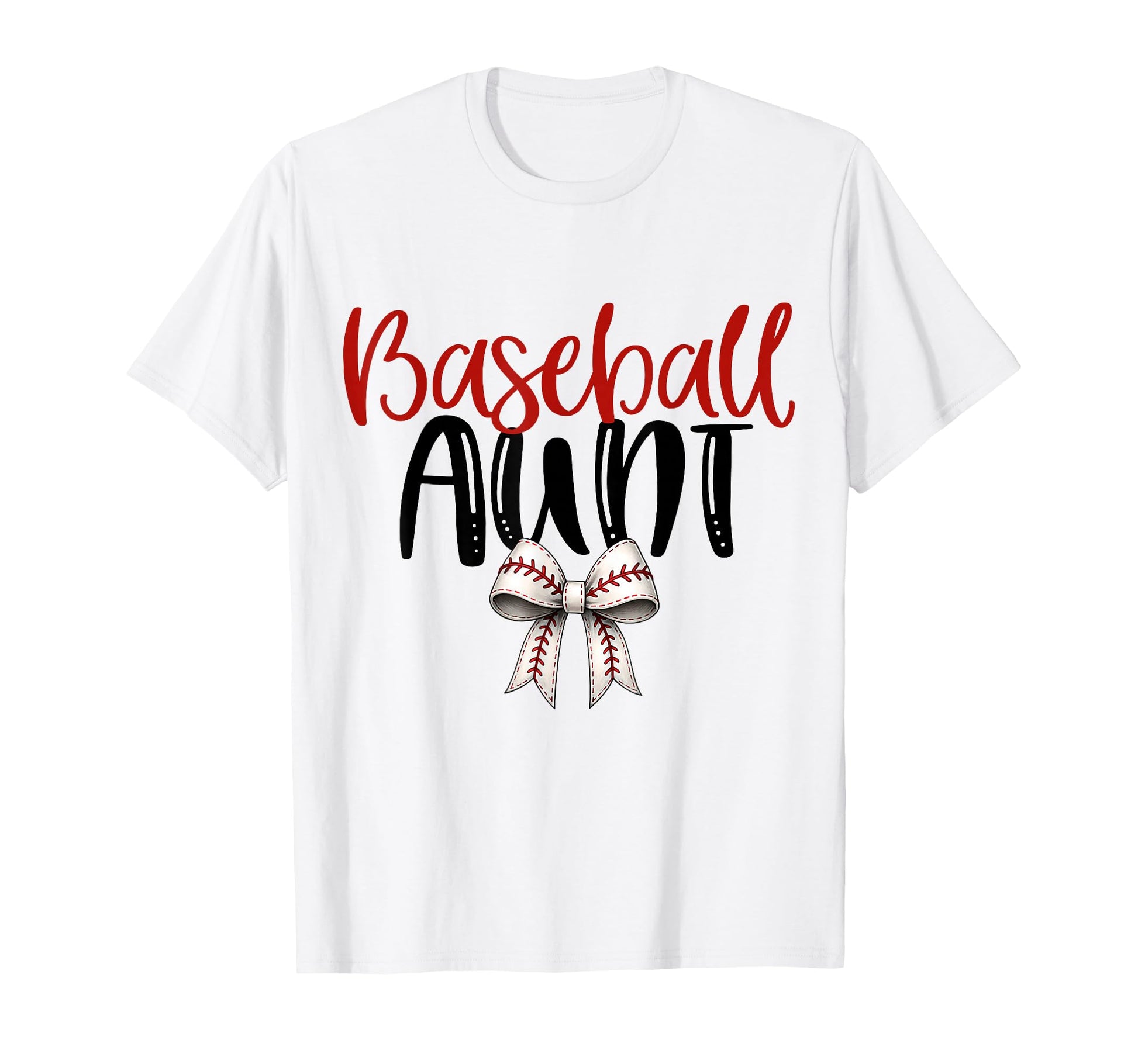 Baseball Aunt Coquette Bow Game Day T-Shirt - Streetwear Style for Adults - T-Shirt, Sweatshirt, Hoodie