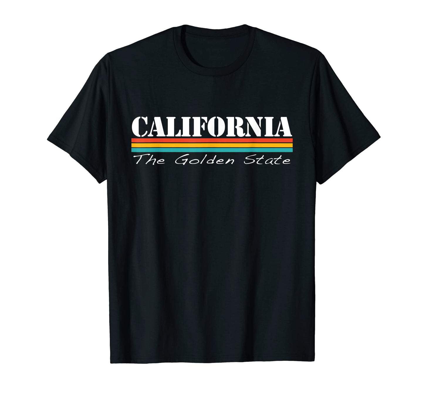 California Golden State Stripes T-Shirt - Streetwear Style for Adults - T-Shirt, Sweatshirt, Hoodie