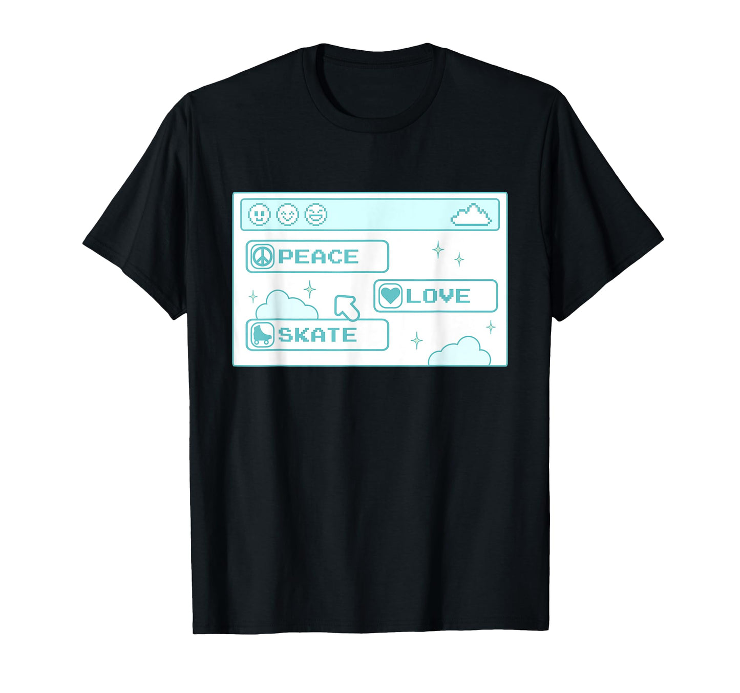 Pc Computer Geek Peace Love Skate T-Shirt - Casual Everyday Wear Unisex - T-Shirt, Sweatshirt, Hoodie