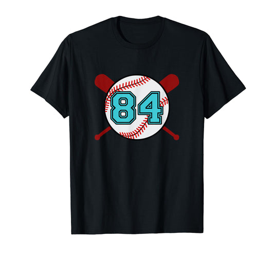 Baseball Jersey Number 84 Eighty T-Shirt - Casual Everyday Wear for Adults - T-Shirt, Sweatshirt, Hoodie