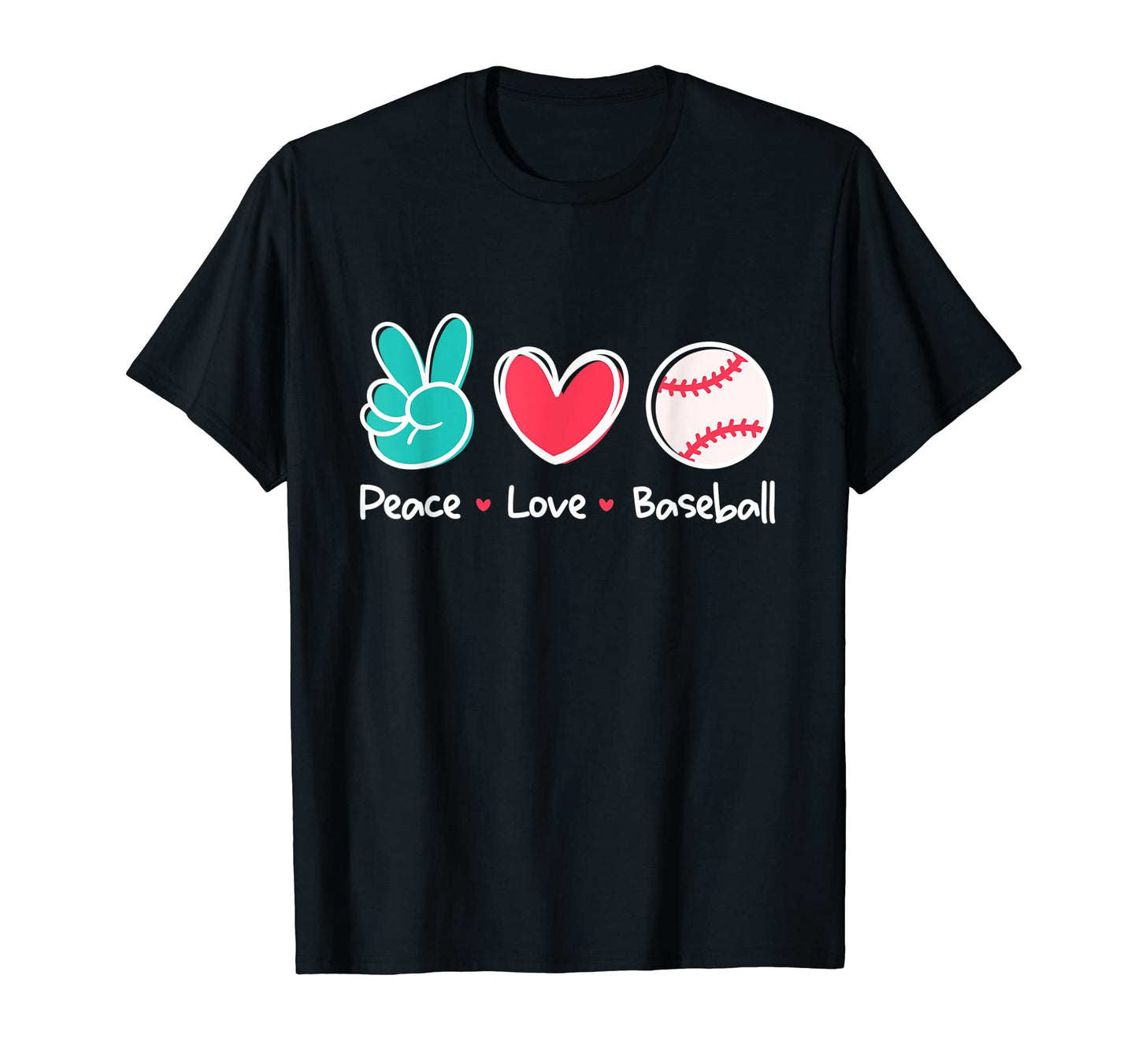 Funny Peace Love Baseball Field T-Shirt - Fun Novelty Design for Adults - T-Shirt, Sweatshirt, Hoodie