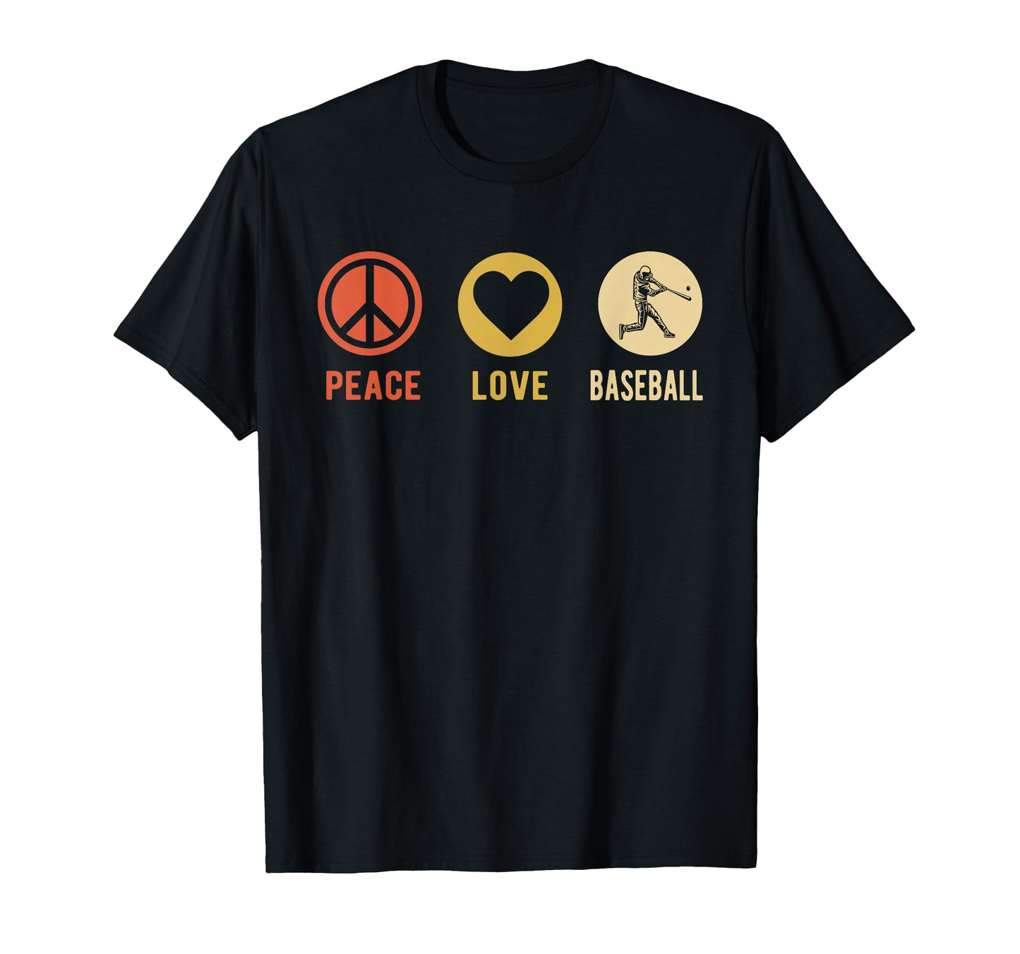 Peace Love Baseball Sports Lover T-Shirt - Fun Novelty Design Unisex - T-Shirt, Sweatshirt, Hoodie