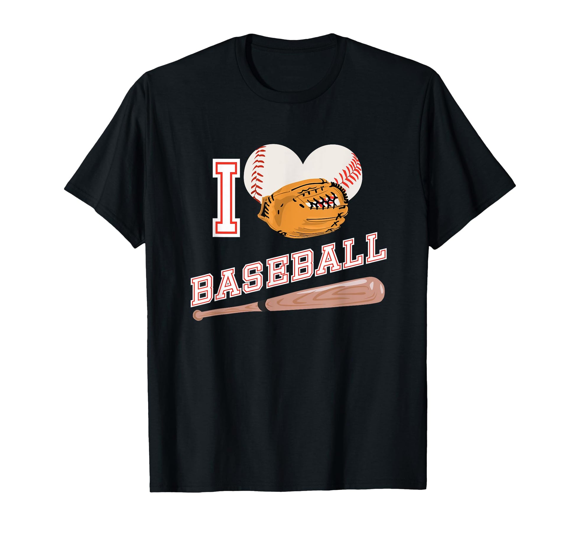Baseball Sports I Love Baseball T-Shirt - Custom Art Print Men Women - T-Shirt, Sweatshirt, Hoodie