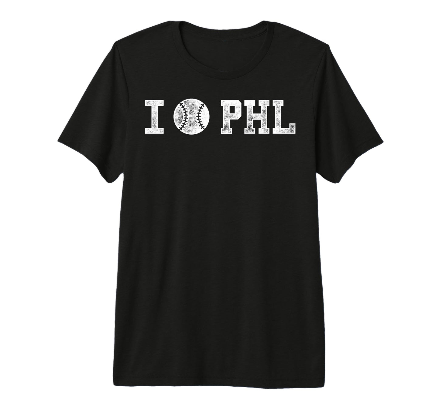 I Love Philly Baseball Tri Blend T-Shirt - Custom Art Print for Adults - T-Shirt, Sweatshirt, Hoodie