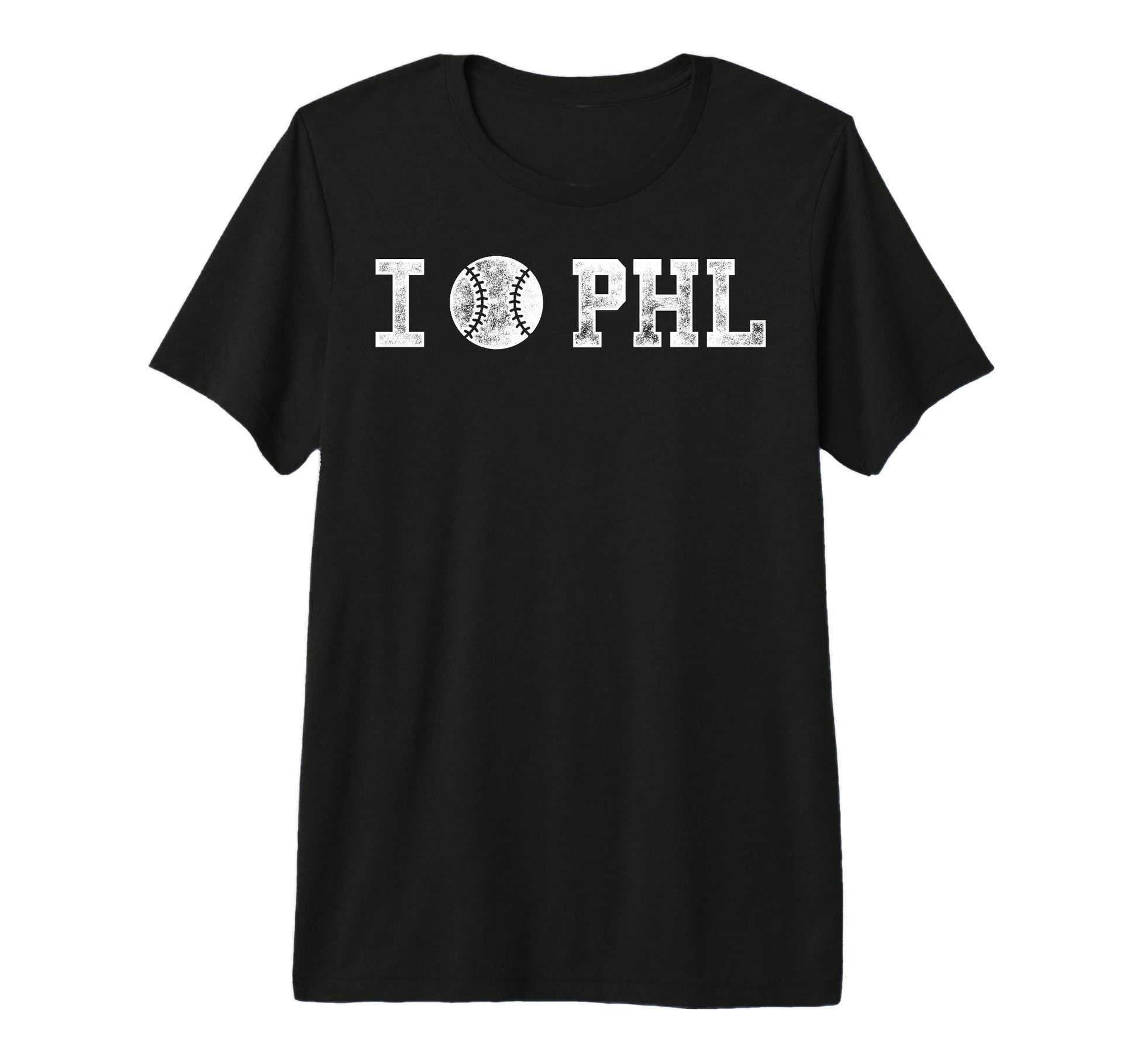 I Love Philly Baseball Tri Blend T-Shirt - Custom Art Print for Adults - T-Shirt, Sweatshirt, Hoodie