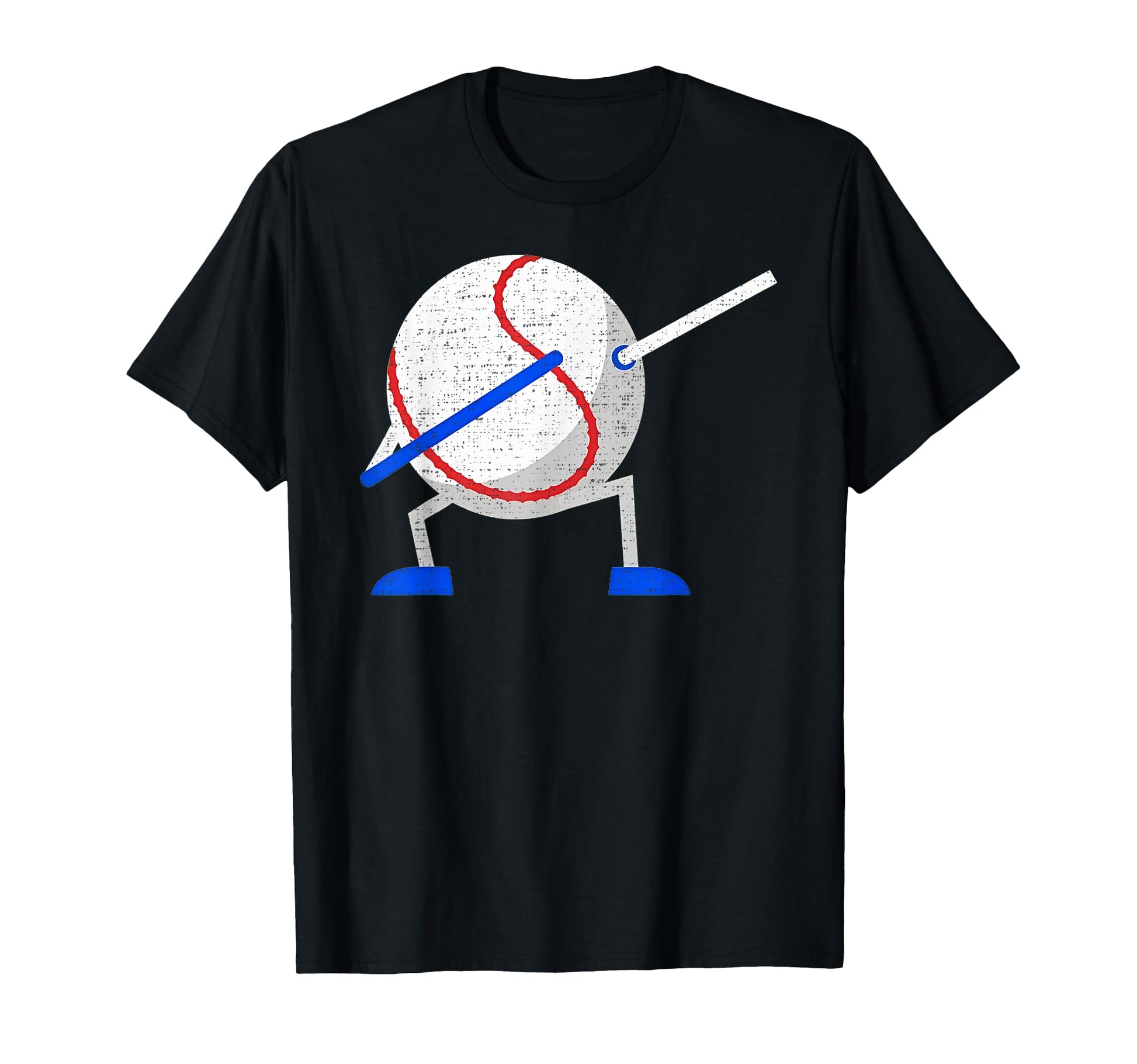 Funny Dabbing Baseball Character Sports T-Shirt - Minimalist Print Unisex - T-Shirt, Sweatshirt, Hoodie