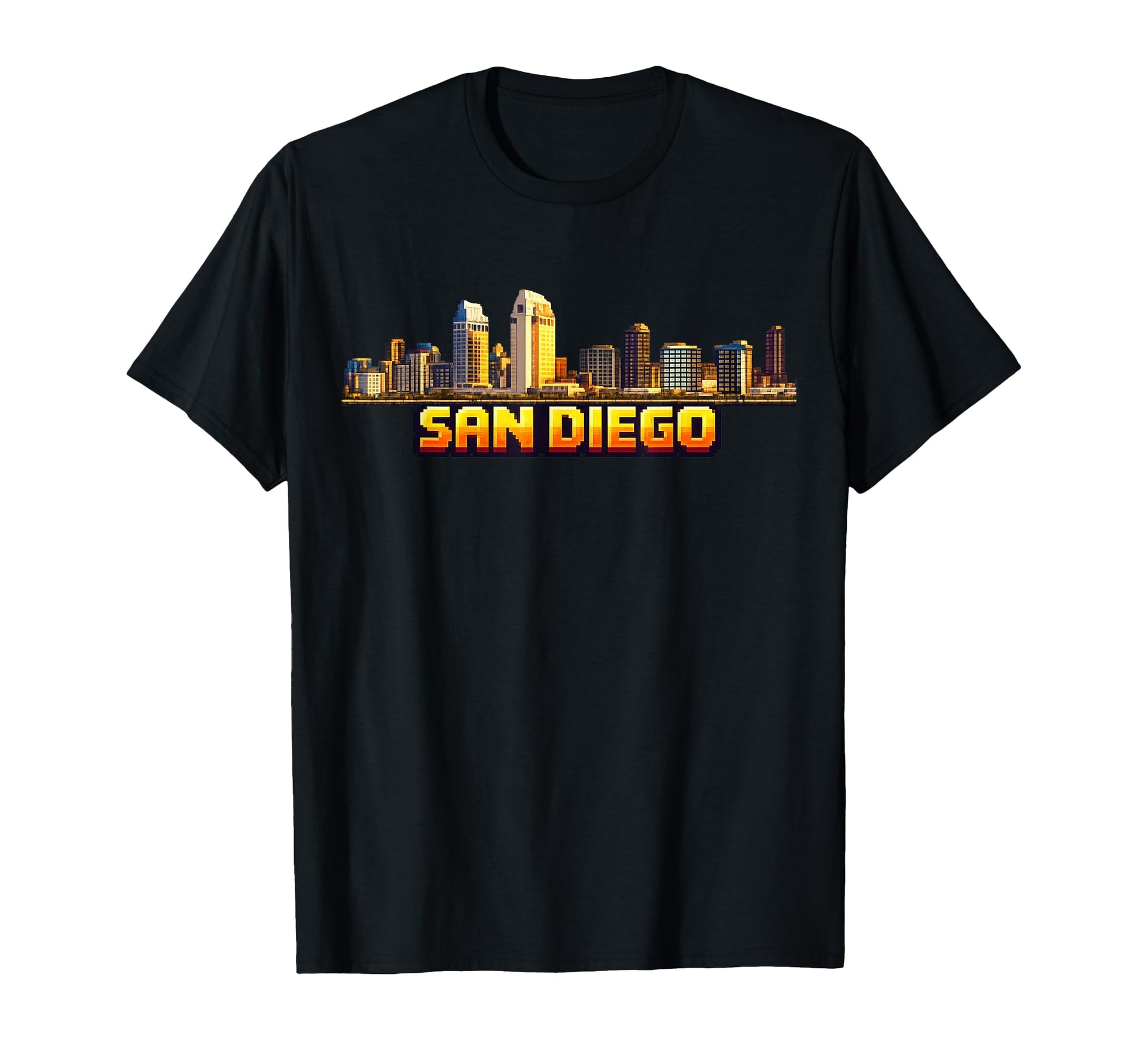 San Diego 8 Bit Video Arcade Gamer T-Shirt - Trendy Graphic for Adults - T-Shirt, Sweatshirt, Hoodie