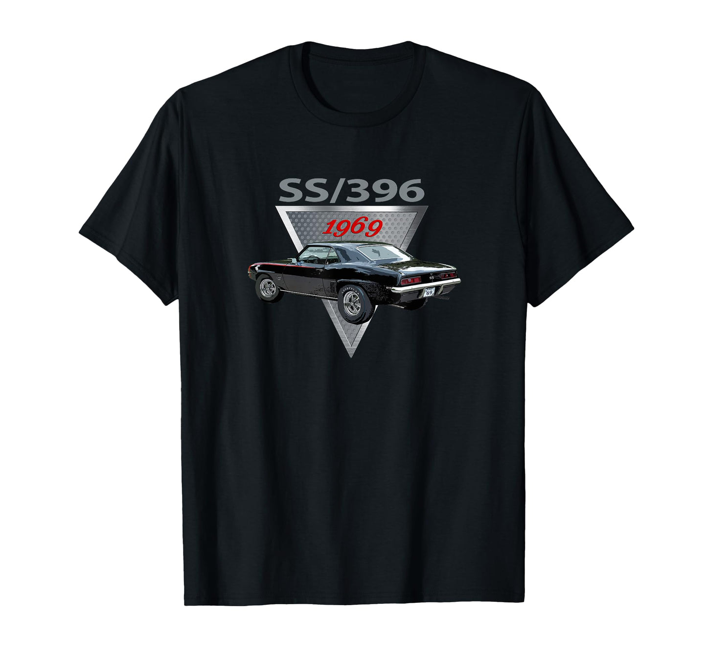 Car Black 1969 Ss 396 American Muscle T-Shirt - Novelty Apparel Men Women - T-Shirt, Sweatshirt, Hoodie