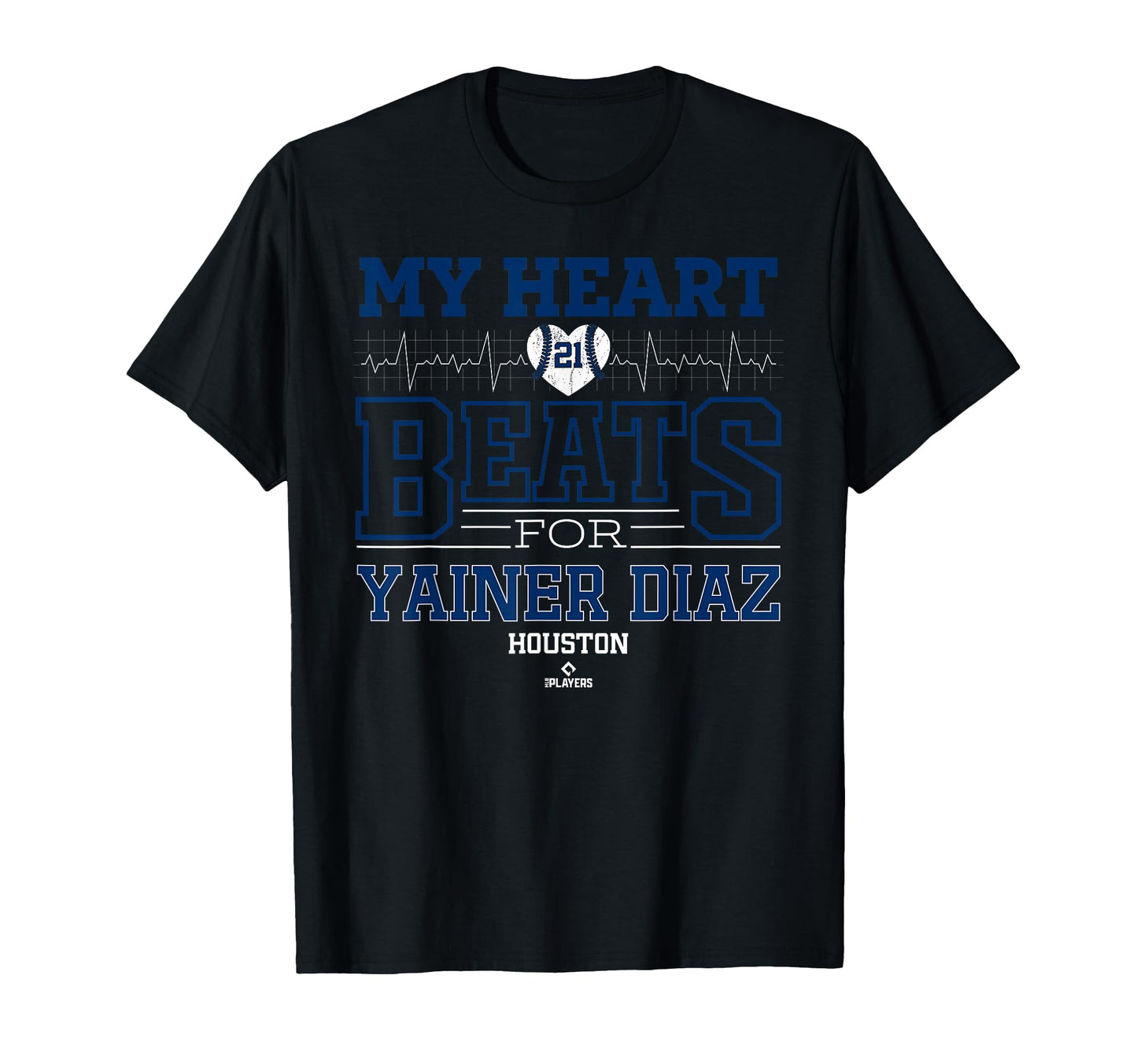 My Heart Beats Yainer Diaz Houston T-Shirt - Trendy Graphic for Adults - T-Shirt, Sweatshirt, Hoodie