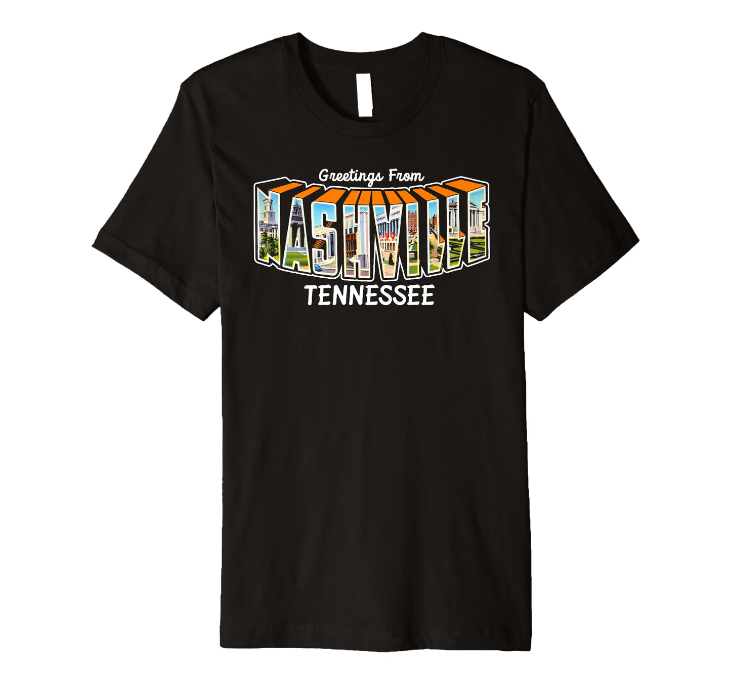 Nashville Tennessee Travel Postcard T-Shirt - Streetwear Style Men Women - T-Shirt, Sweatshirt, Hoodie