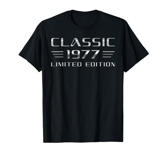 1977 49Th Birthday Car T-Shirt - Minimalist Print for Adults - T-Shirt, Sweatshirt, Hoodie