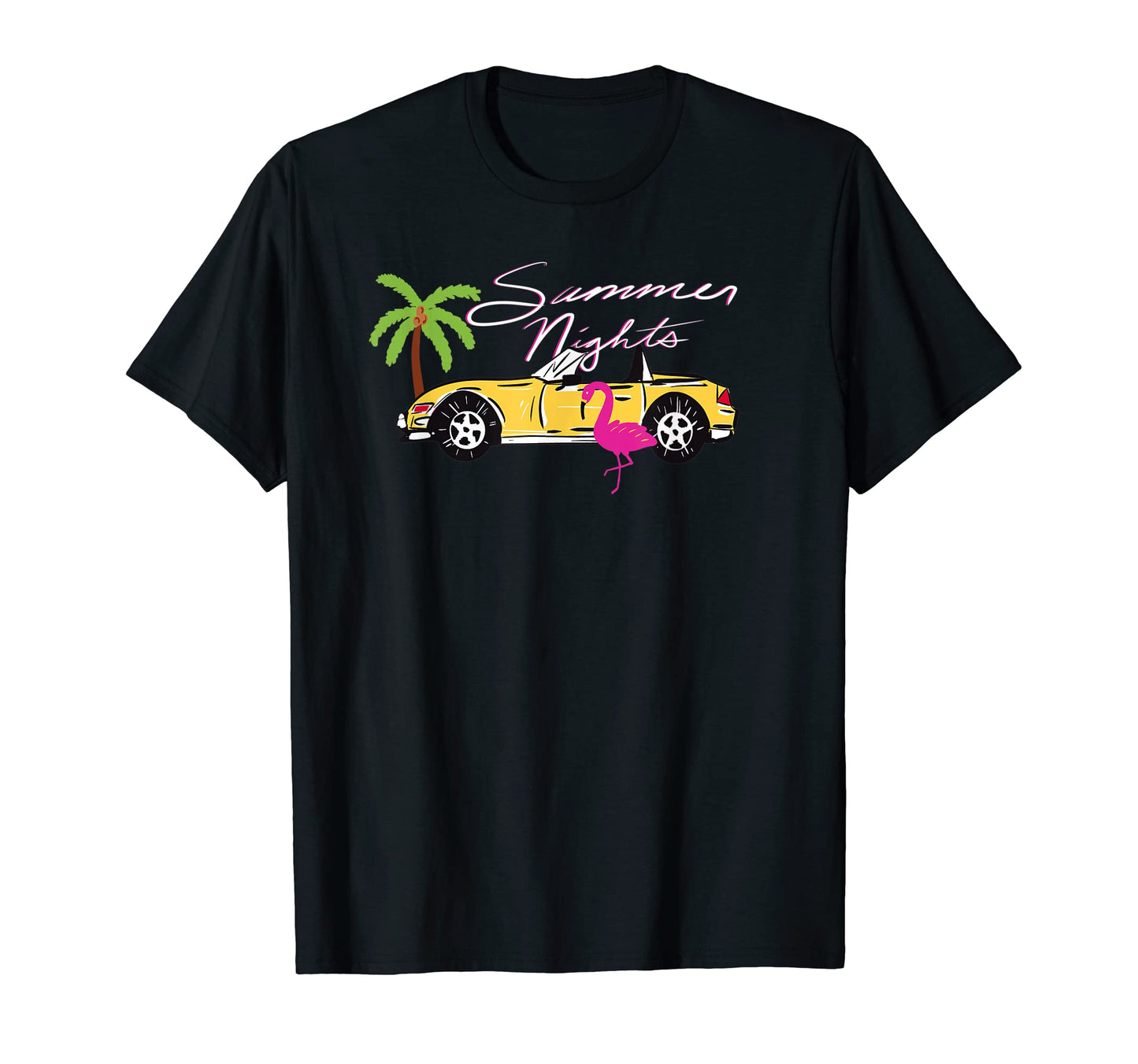 80S Summer Nights Y2K Aesthetic Malibu T-Shirt - Fun Novelty Design Unisex - T-Shirt, Sweatshirt, Hoodie