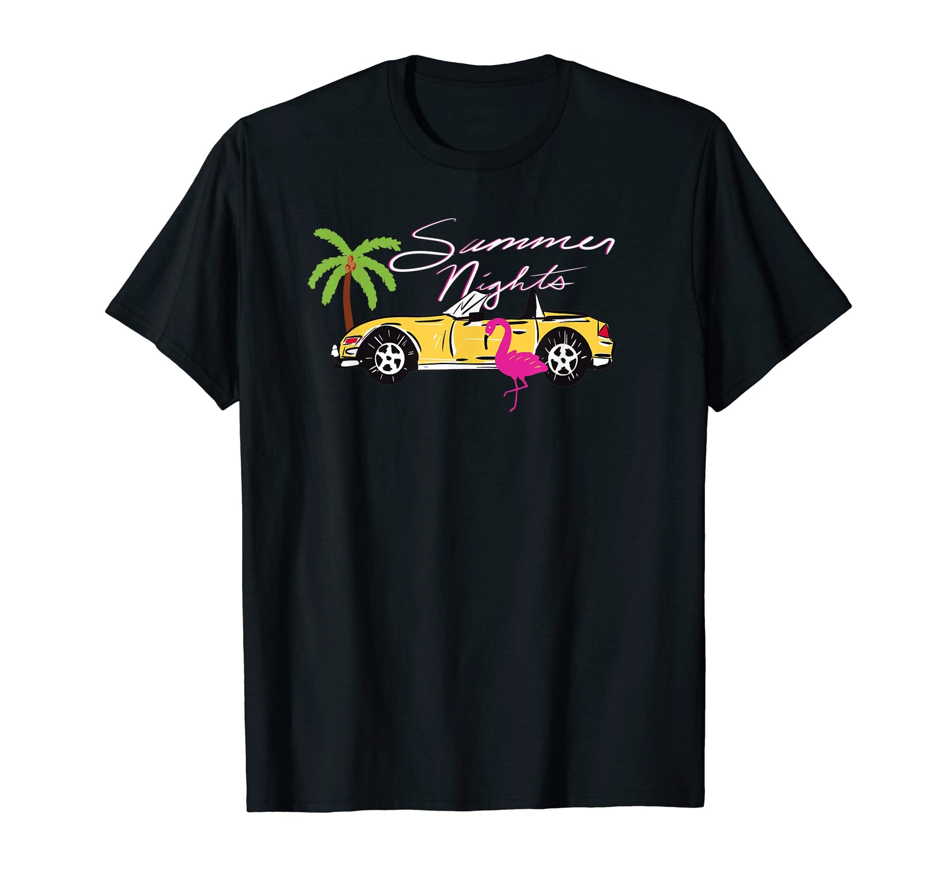 80S Summer Nights Y2K Aesthetic Malibu T-Shirt - Fun Novelty Design Unisex - T-Shirt, Sweatshirt, Hoodie