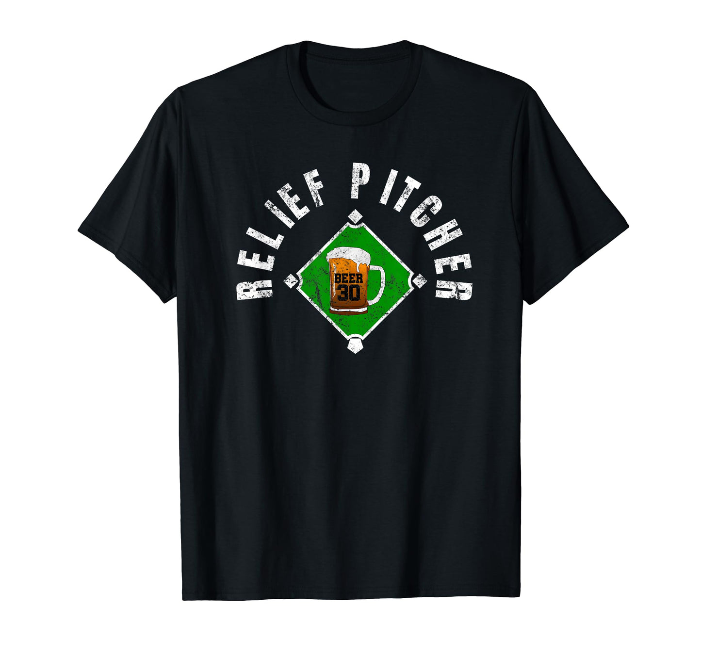 Funny Beer Baseball Gift Relief T-Shirt - Custom Art Print for Adults - T-Shirt, Sweatshirt, Hoodie