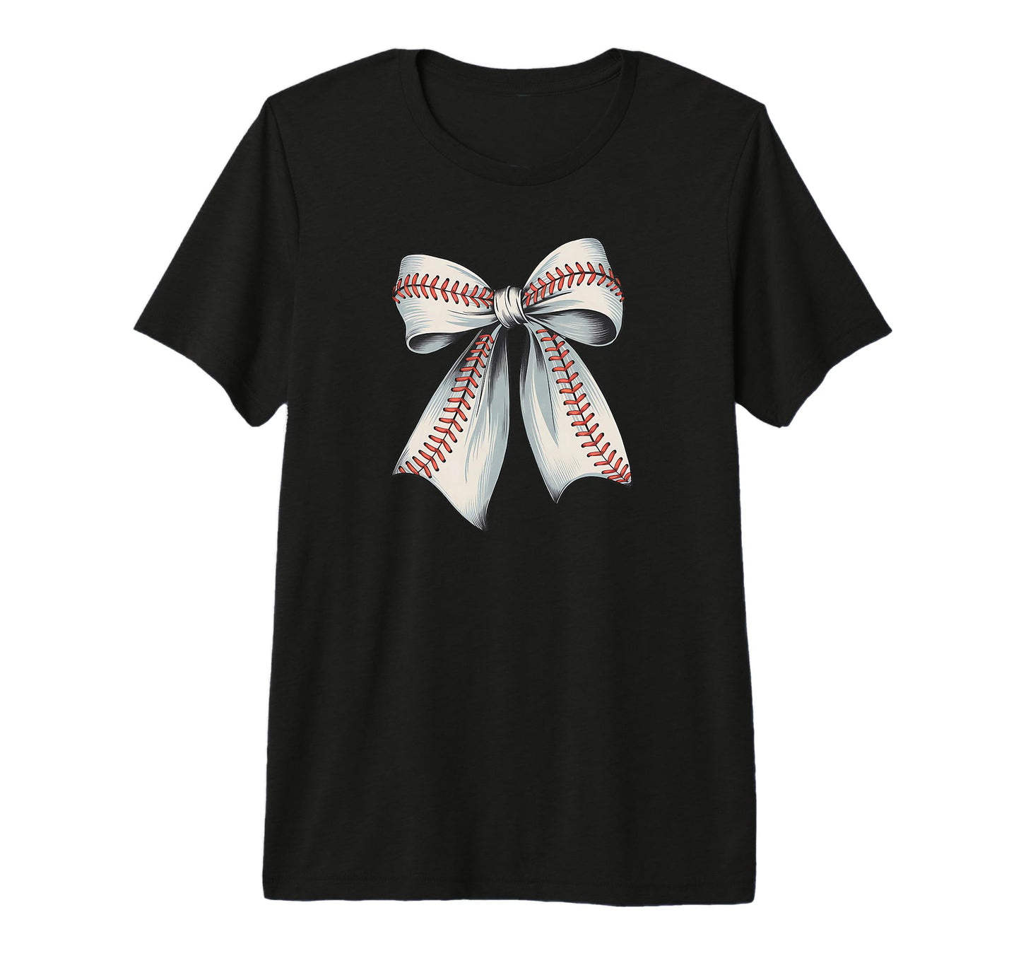 Baseball Softball Coquette Bow Tri Blend T-Shirt - Novelty Apparel Unisex - T-Shirt, Sweatshirt, Hoodie