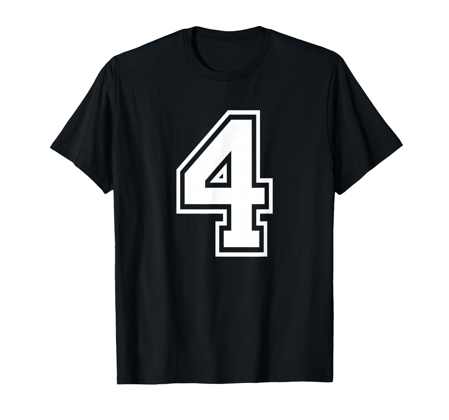 Number 4 Birthday Numbered Uniform T-Shirt - Graphic Print Men Women - T-Shirt, Sweatshirt, Hoodie
