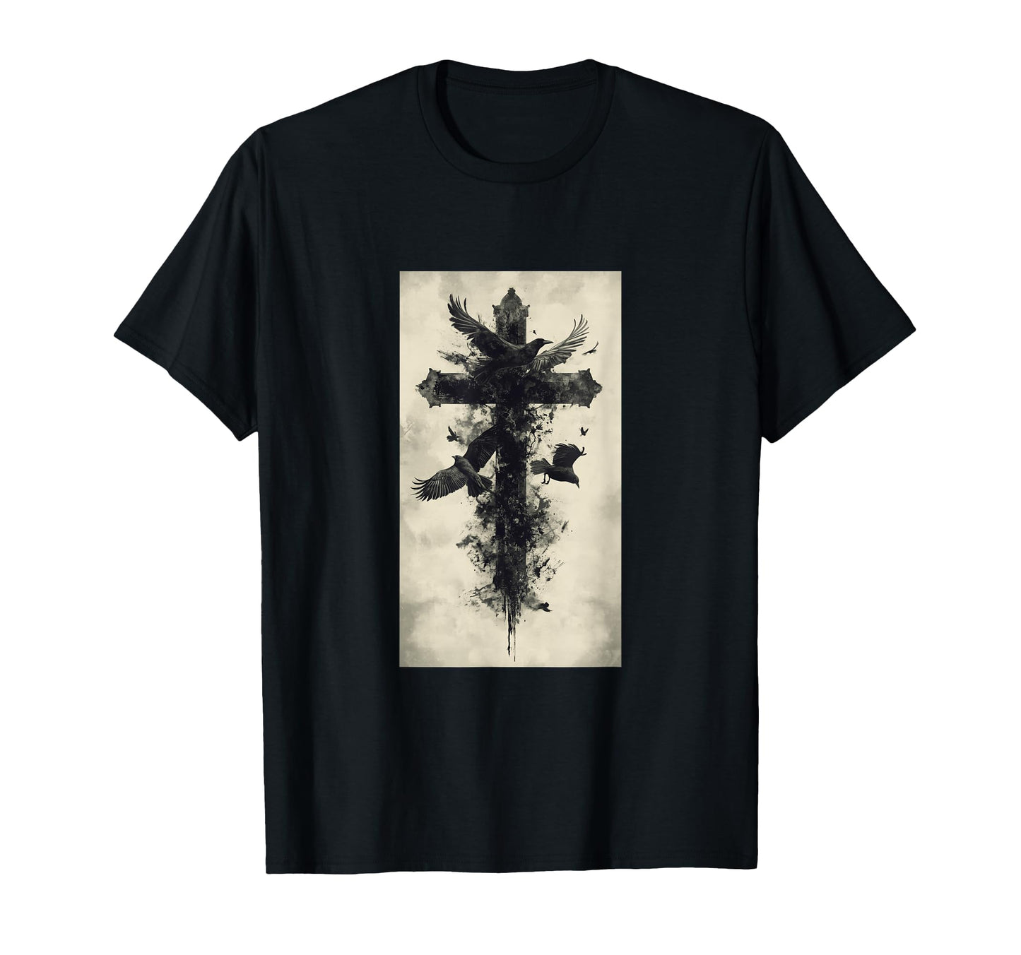 Gothic Cross Grunge Aesthetic Y2K Goth T-Shirt - Aesthetic Graphic Unisex - T-Shirt, Sweatshirt, Hoodie