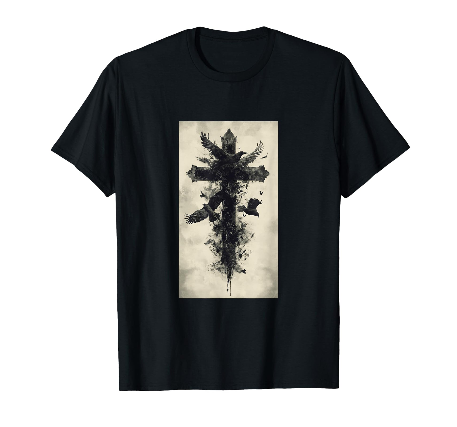 Gothic Cross Grunge Aesthetic Y2K Goth T-Shirt - Aesthetic Graphic Unisex - T-Shirt, Sweatshirt, Hoodie