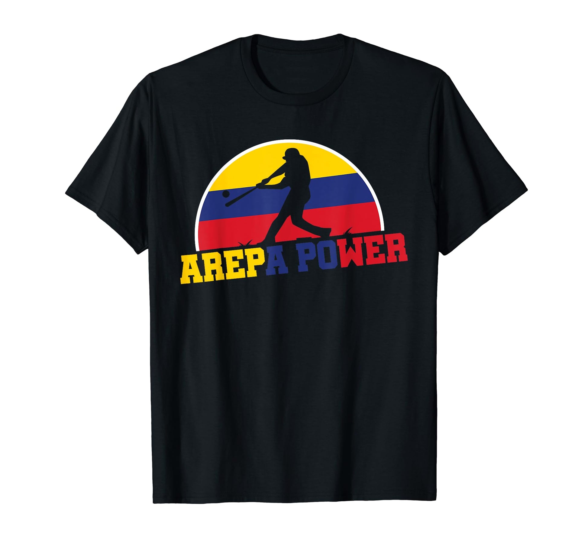 Colombia Arepa Power Baseball T-Shirt - Streetwear Style Unisex - T-Shirt, Sweatshirt, Hoodie
