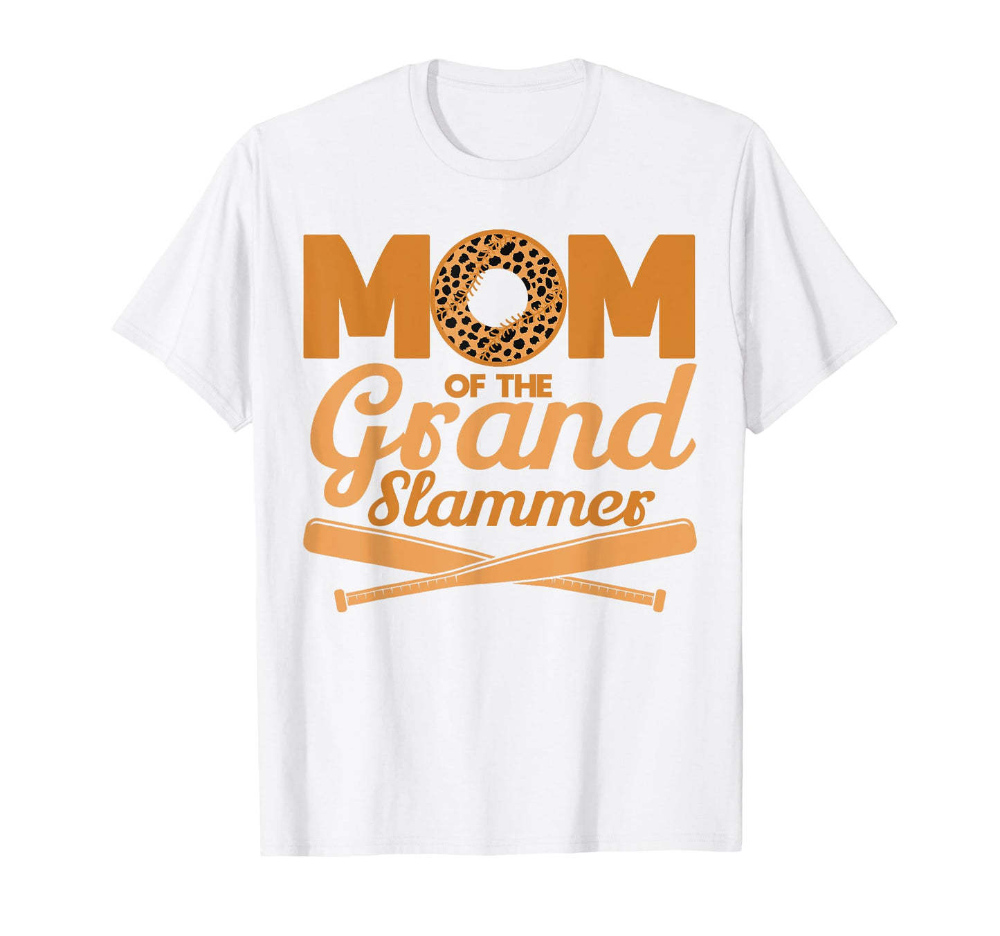 Mom Grand Slammer Leopard Baseball Mom T-Shirt - Fun Novelty Design Unisex - T-Shirt, Sweatshirt, Hoodie