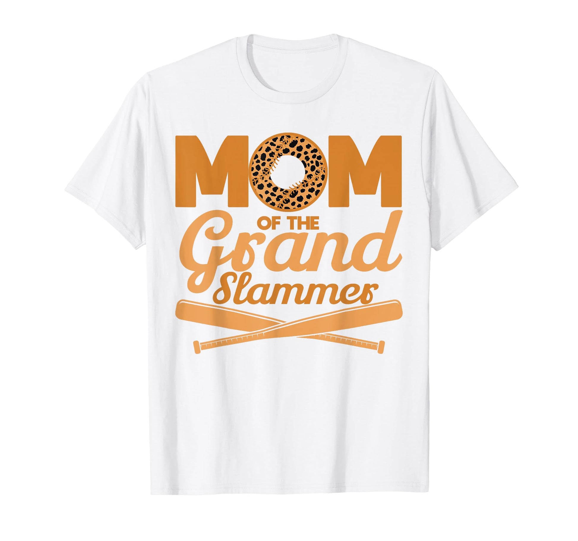 Mom Grand Slammer Leopard Baseball Mom T-Shirt - Fun Novelty Design Unisex - T-Shirt, Sweatshirt, Hoodie