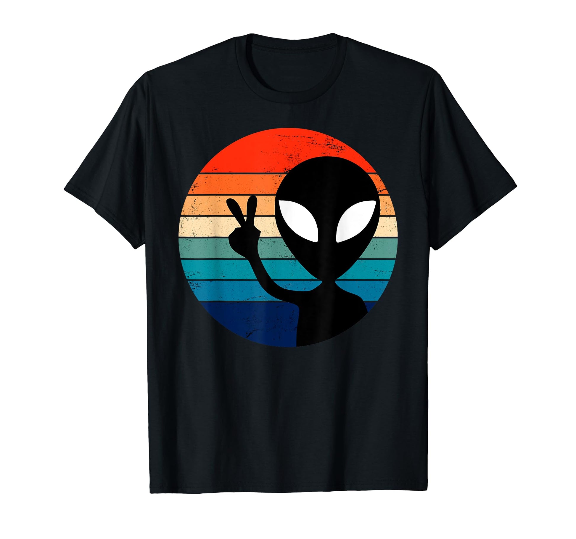 Peace Sign Love Alien 60S 70S Tie Dye T-Shirt - Streetwear Style Men Women - T-Shirt, Sweatshirt, Hoodie