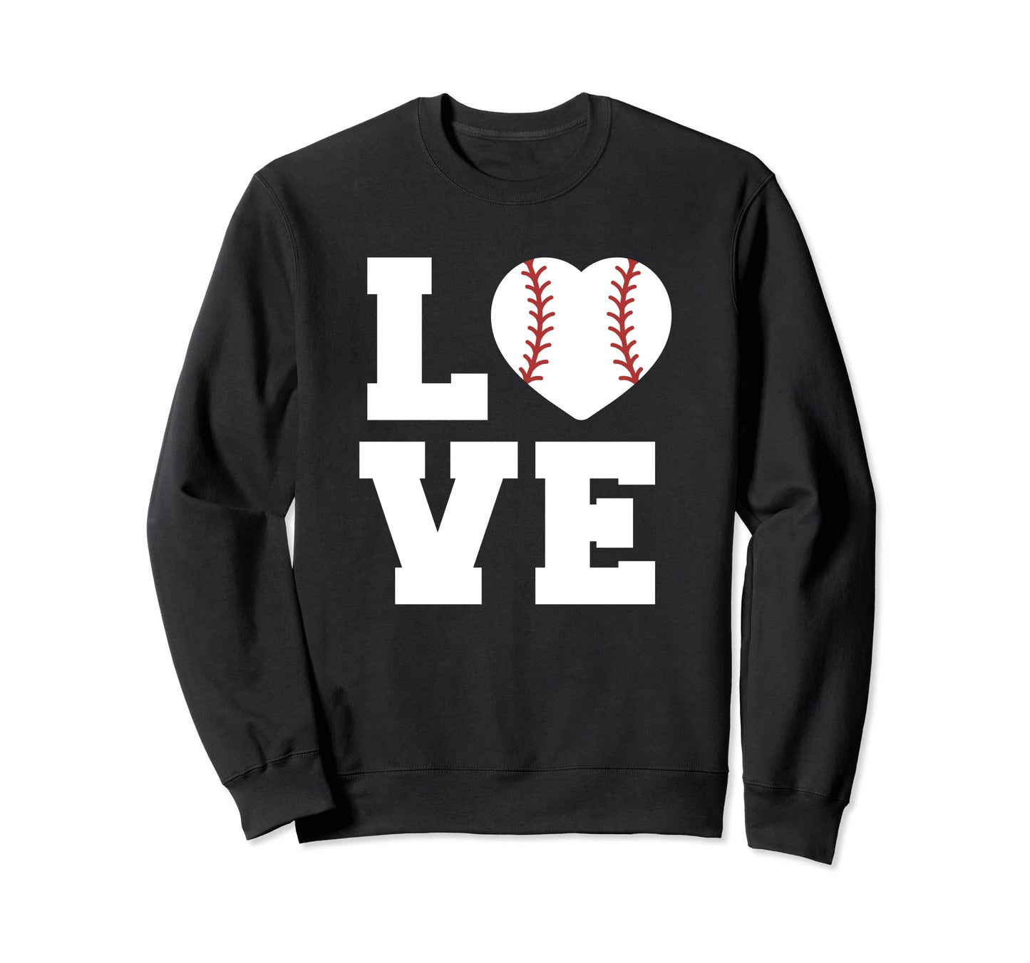 Love Baseball Word Art Sweatshirt - Graphic Print Unisex - T-Shirt, Sweatshirt, Hoodie