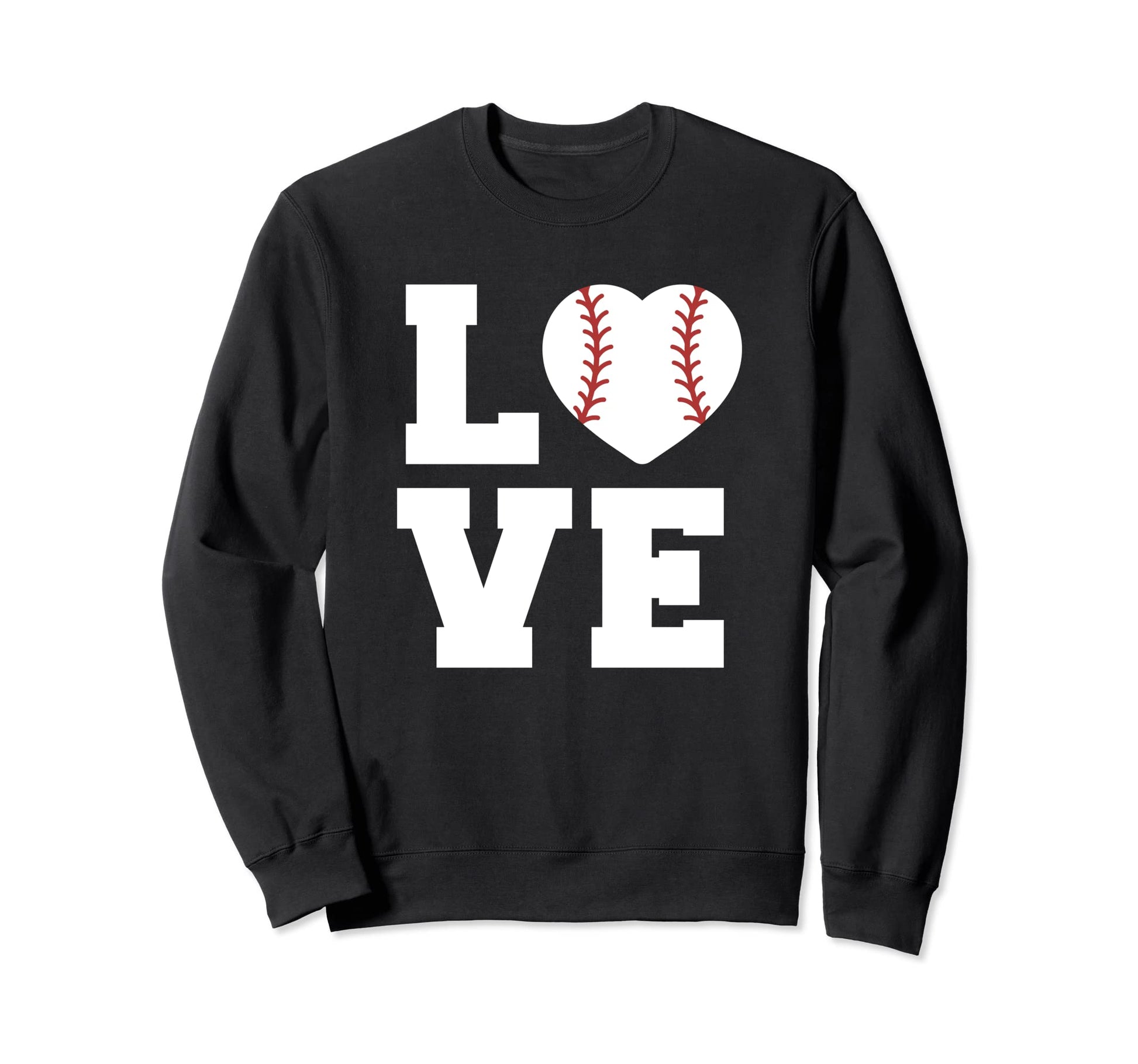 Love Baseball Word Art Sweatshirt - Graphic Print Unisex - T-Shirt, Sweatshirt, Hoodie