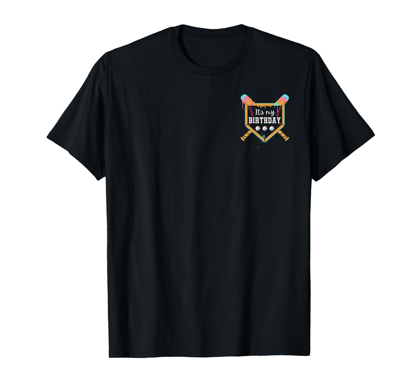 10Th Birthday Baseball Ice Cream T-Shirt - Custom Art Print for Adults - T-Shirt, Sweatshirt, Hoodie