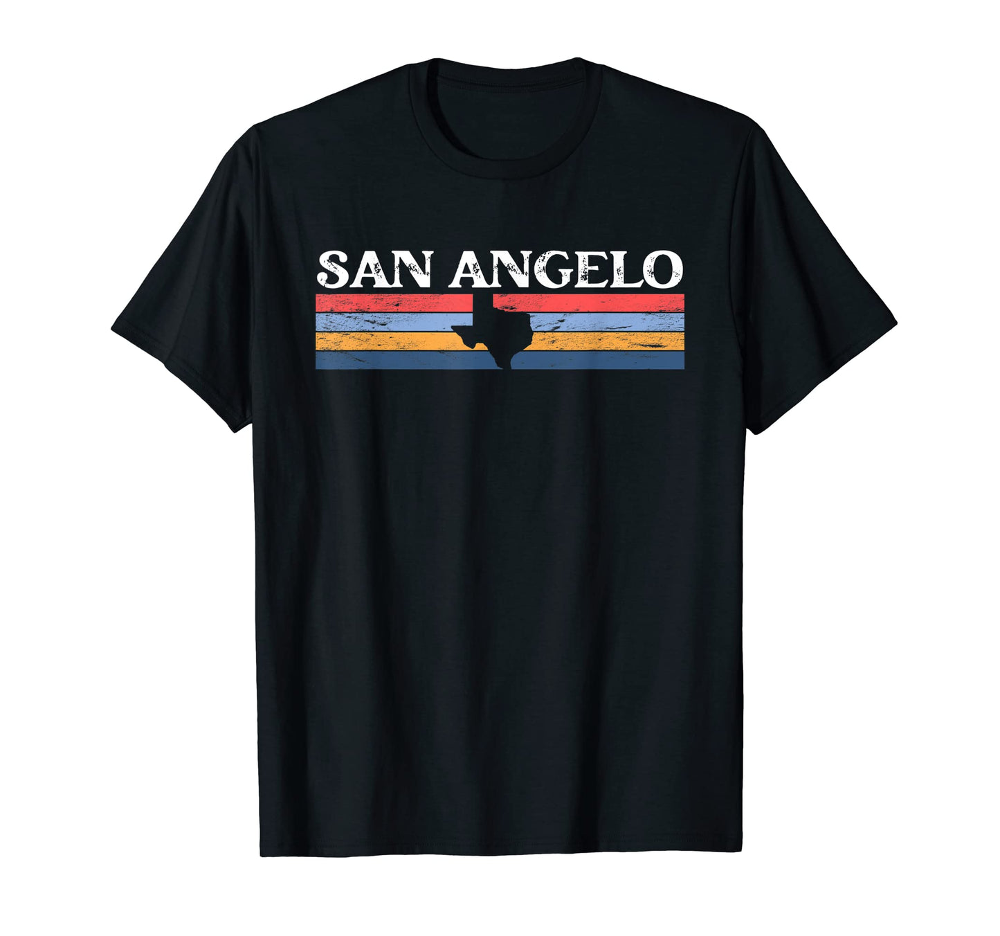 San Angelo Texas Tx Stripes State T-Shirt - Minimalist Print for Adults - T-Shirt, Sweatshirt, Hoodie