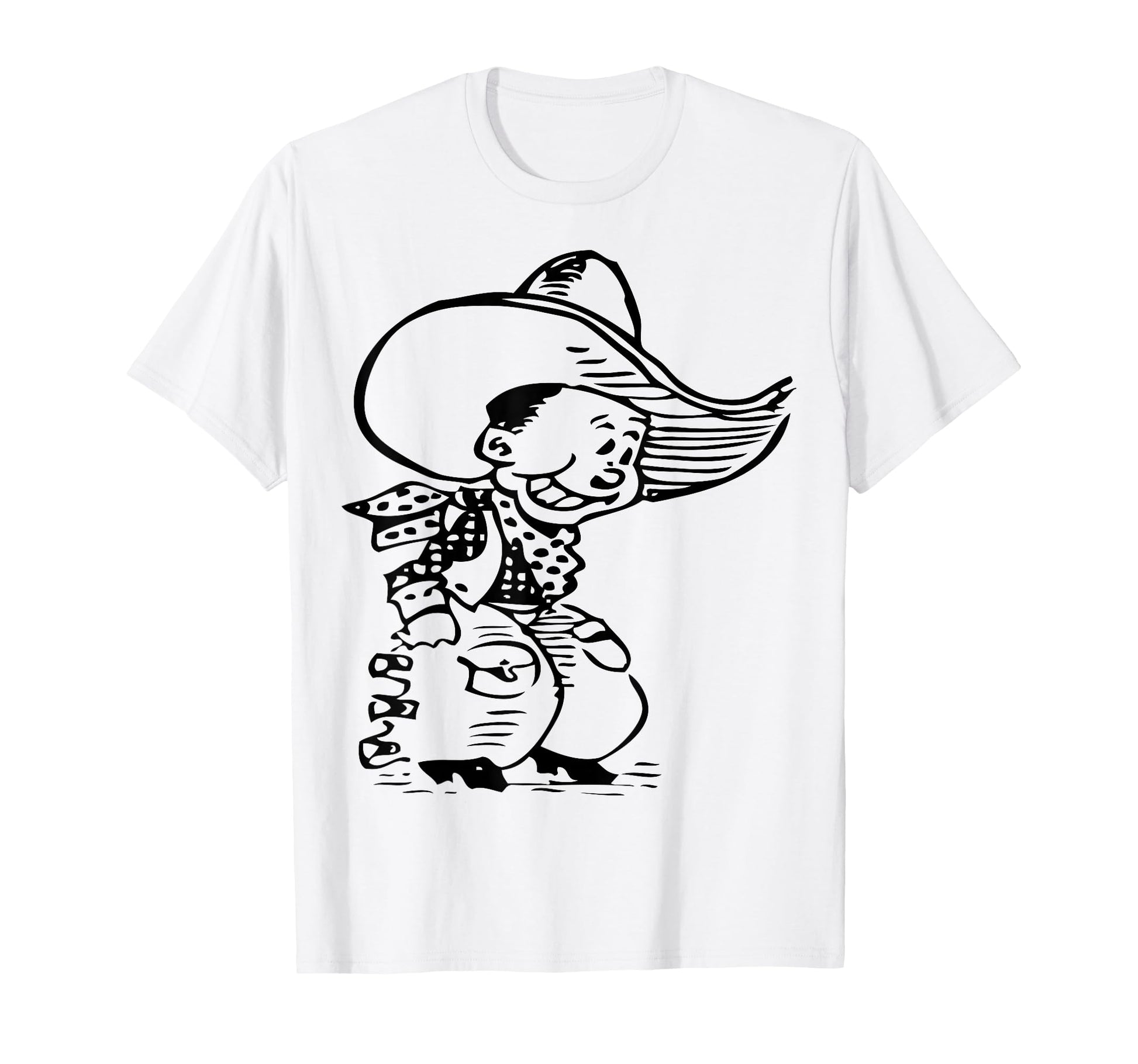 Cowboy Cartoon T-Shirt - Unique Graphic Unisex - T-Shirt, Sweatshirt, Hoodie