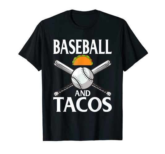 Baseball And Tacos Mexican Food Love T-Shirt - Streetwear Style for Adults - T-Shirt, Sweatshirt, Hoodie