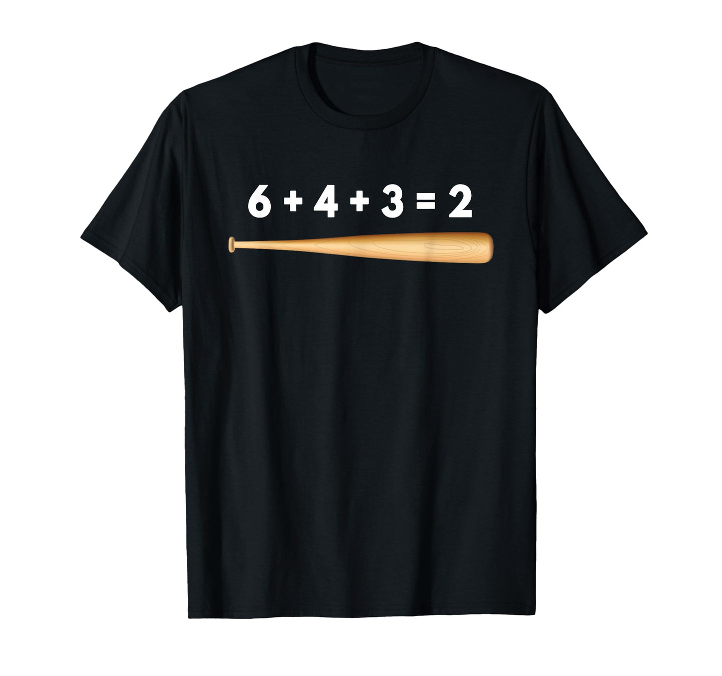 Baseball Math 6 4 3 2 Double Play Funny T-Shirt - Unique Graphic Men Women - T-Shirt, Sweatshirt, Hoodie