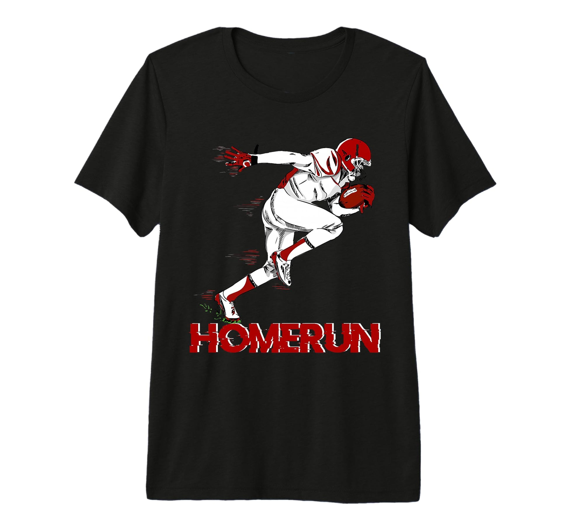 Homerun Football Player Tri Blend T-Shirt - Streetwear Style for Adults - T-Shirt, Sweatshirt, Hoodie