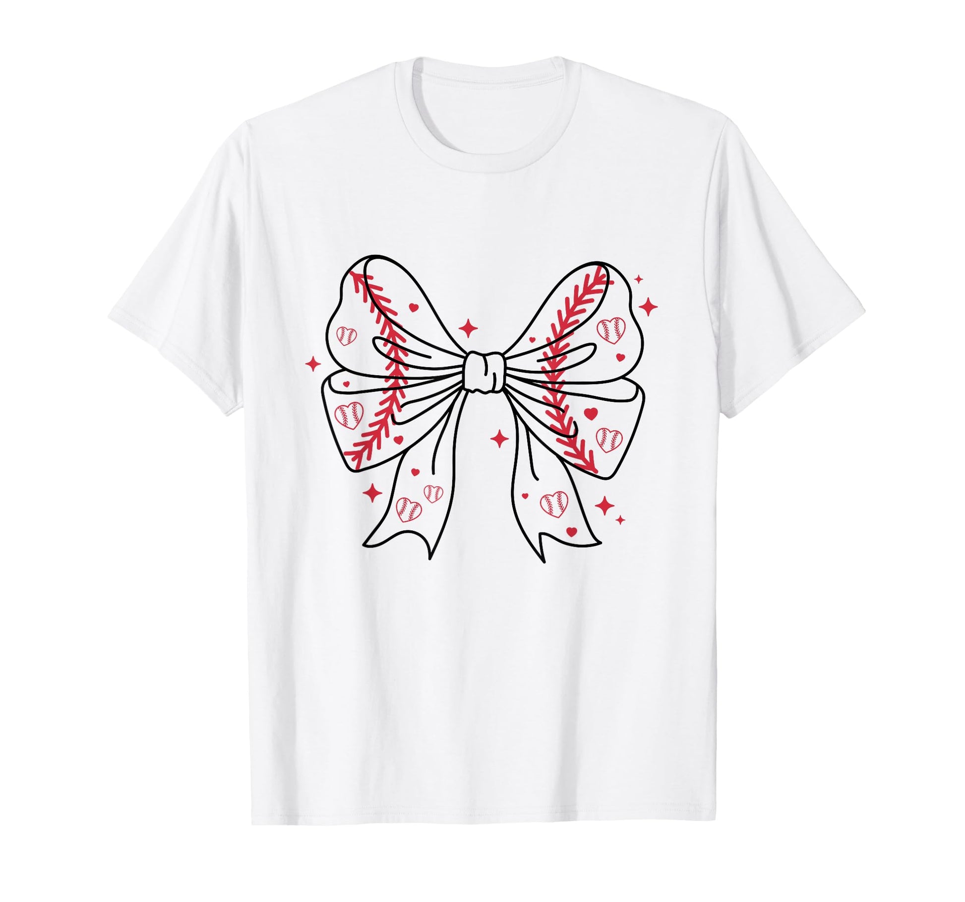 Bow Coquette Ribbon American T-Shirt - Custom Art Print for Adults - T-Shirt, Sweatshirt, Hoodie