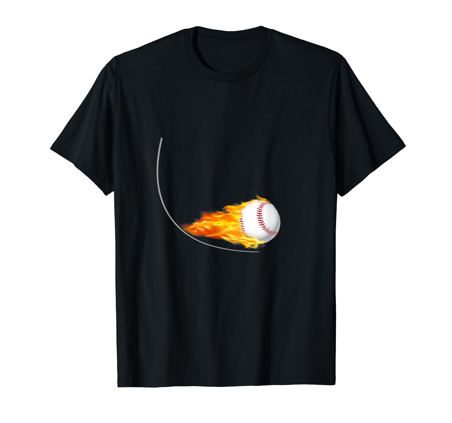 Baseball Fire Sports Player Team T-Shirt - Minimalist Print for Adults - T-Shirt, Sweatshirt, Hoodie