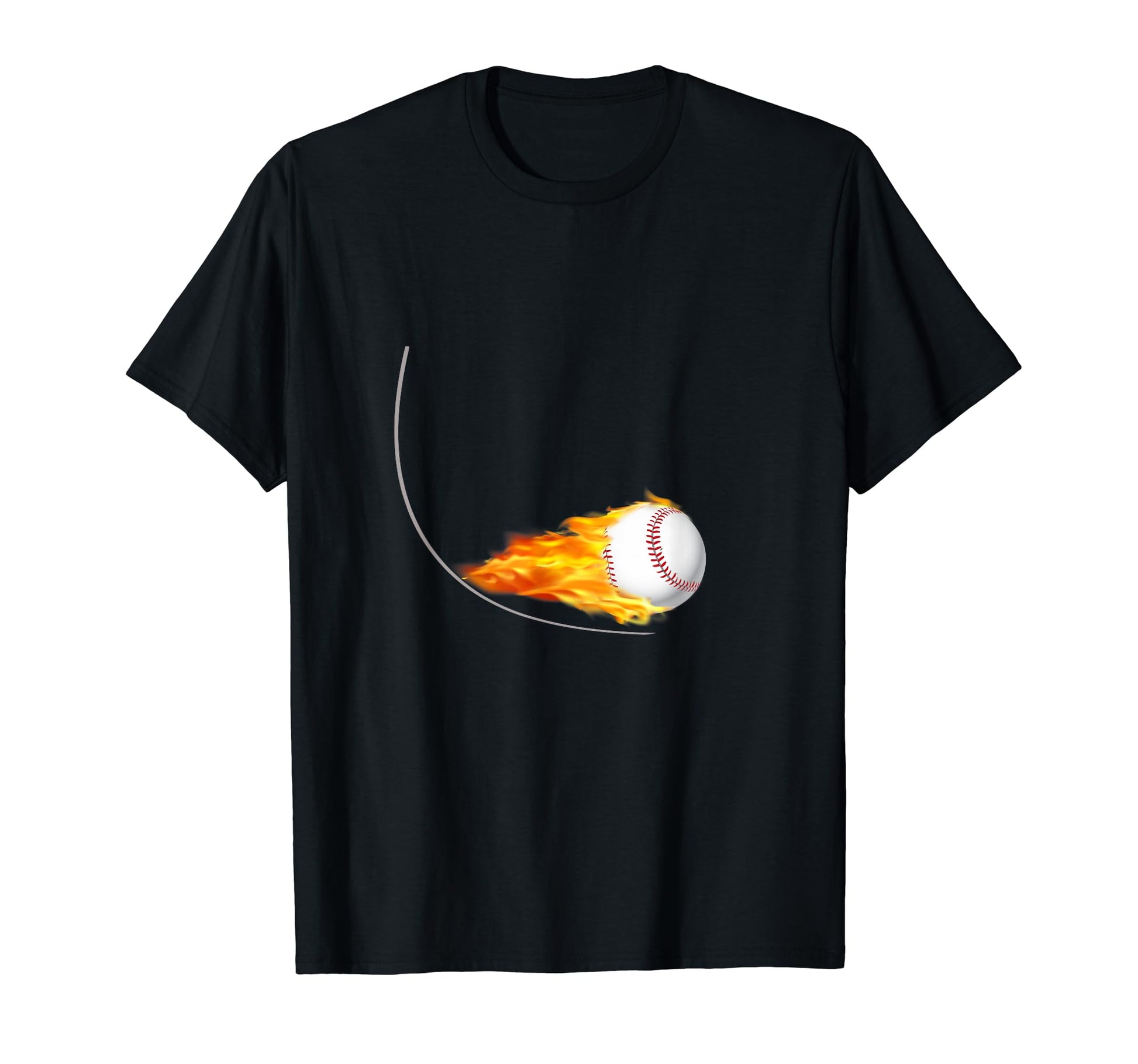 Baseball Fire Sports Player Team T-Shirt - Minimalist Print for Adults - T-Shirt, Sweatshirt, Hoodie