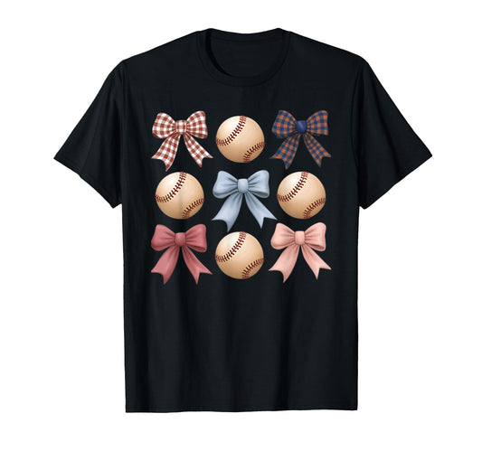 Baseball Coquette Bow Mom Sister T-Shirt - Streetwear Style Men Women - T-Shirt, Sweatshirt, Hoodie