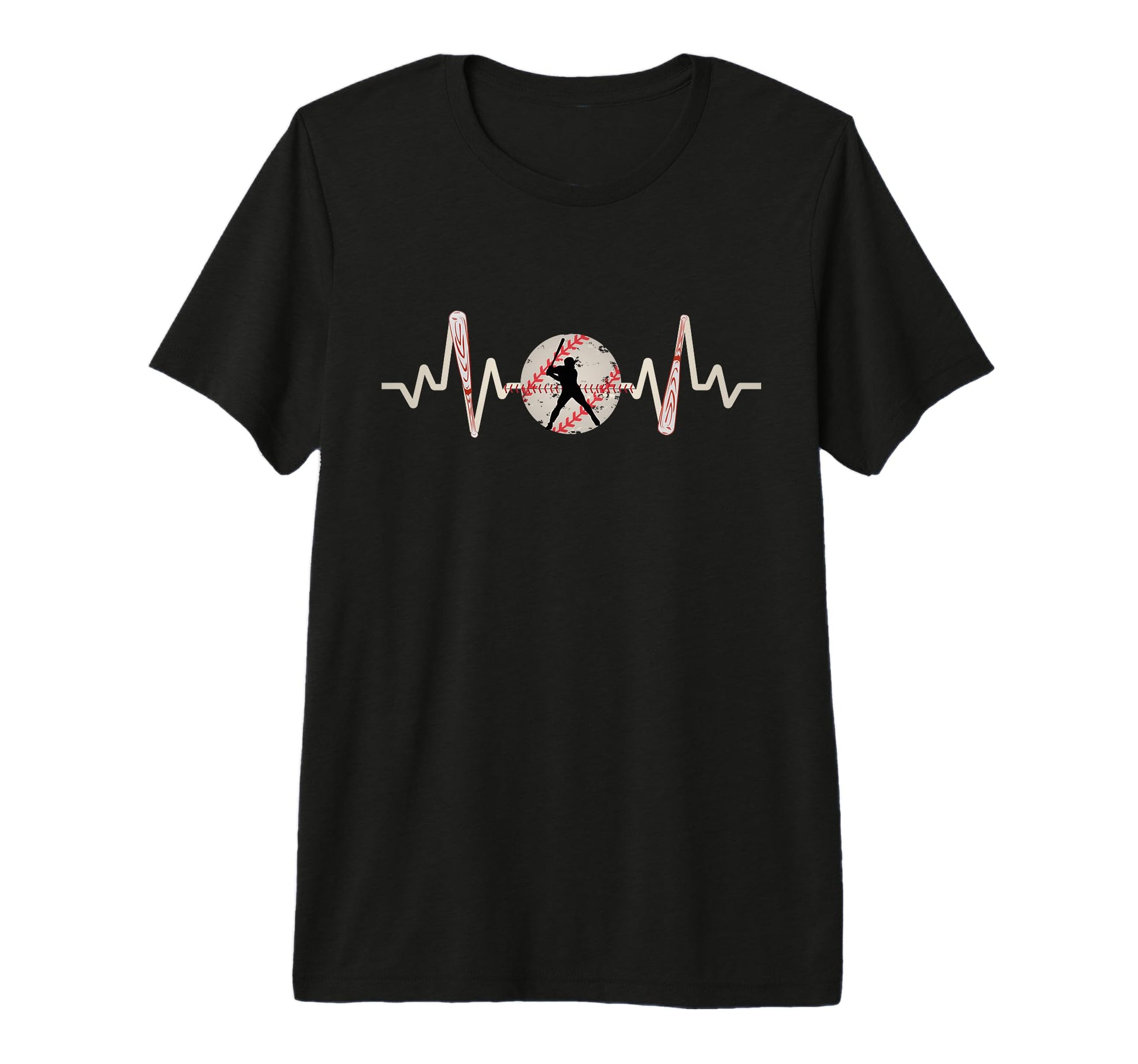 Funny Baseball Heartbeat Baseball T-Shirt - Streetwear Style for Adults - T-Shirt, Sweatshirt, Hoodie