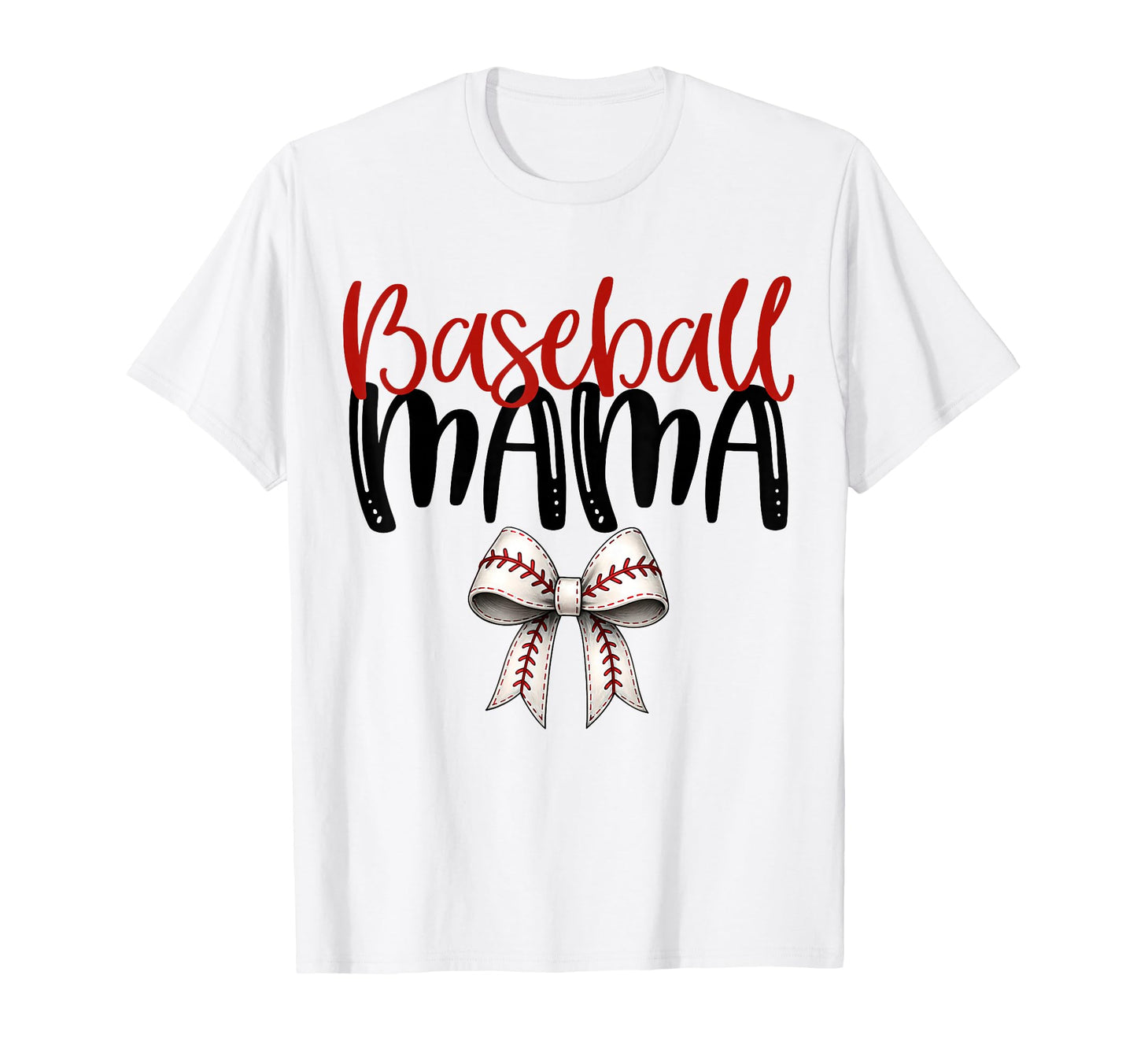 Baseball Mama Coquette Bow Game Day T-Shirt - Unique Graphic Unisex - T-Shirt, Sweatshirt, Hoodie