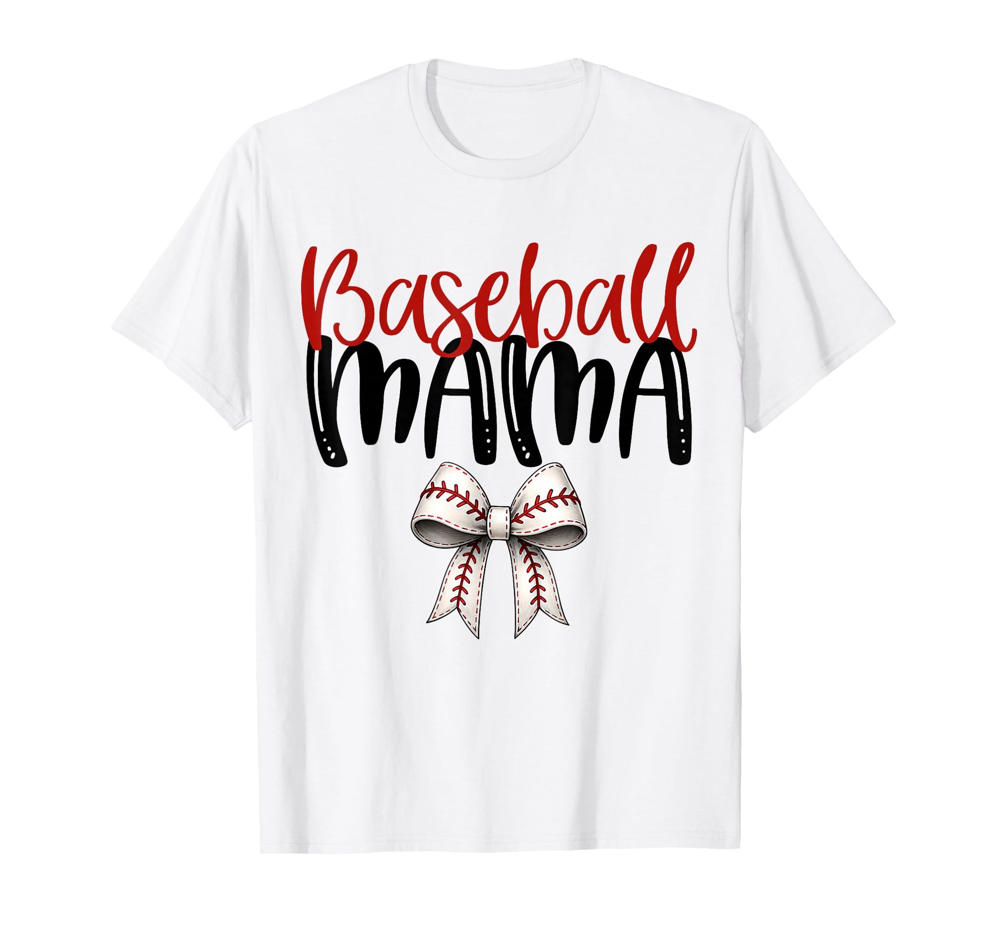 Baseball Mama Coquette Bow Game Day T-Shirt - Unique Graphic Unisex - T-Shirt, Sweatshirt, Hoodie