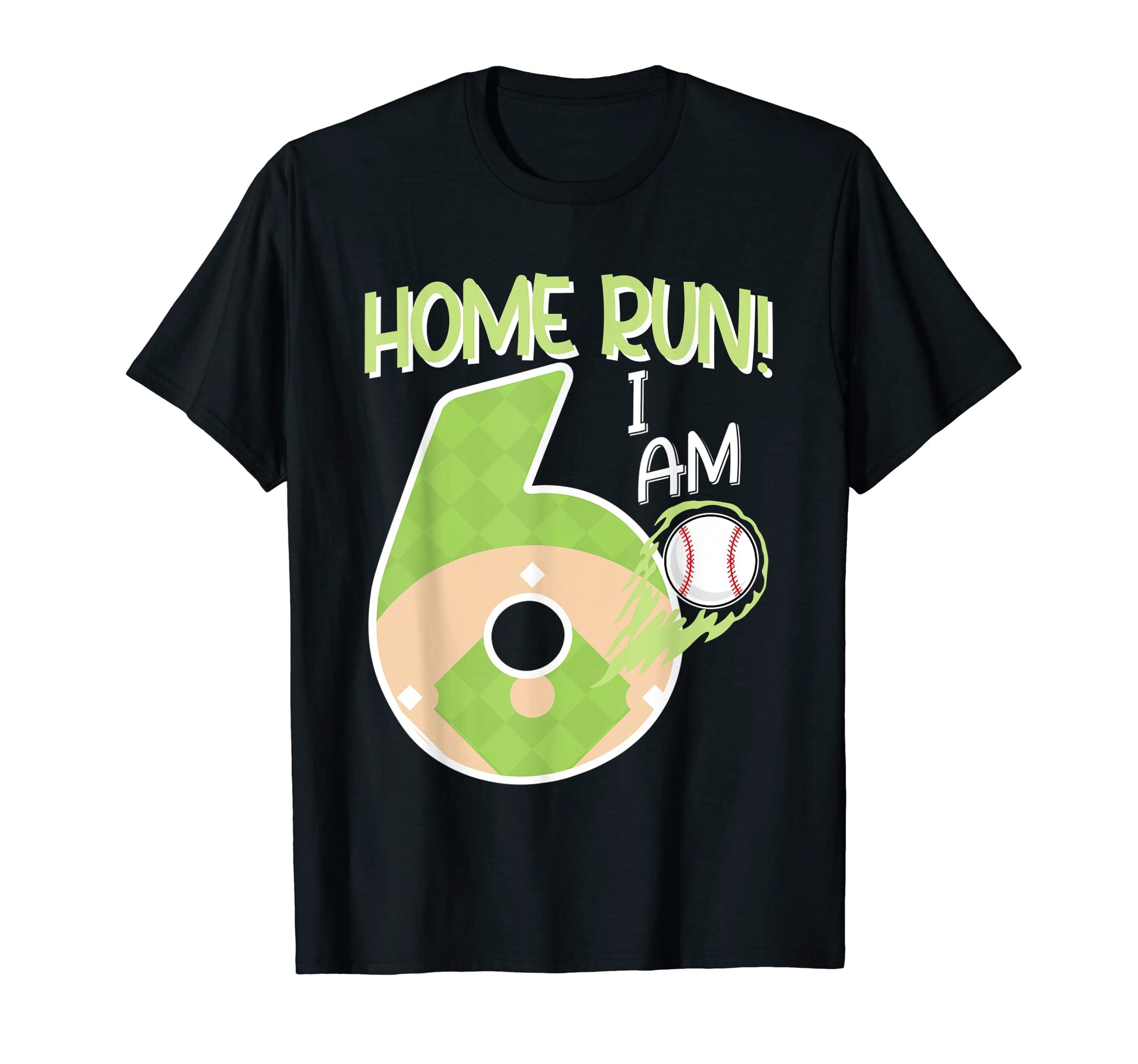 Im 6 Baseball Birthday Party T-Shirt - Custom Art Print Men Women - T-Shirt, Sweatshirt, Hoodie